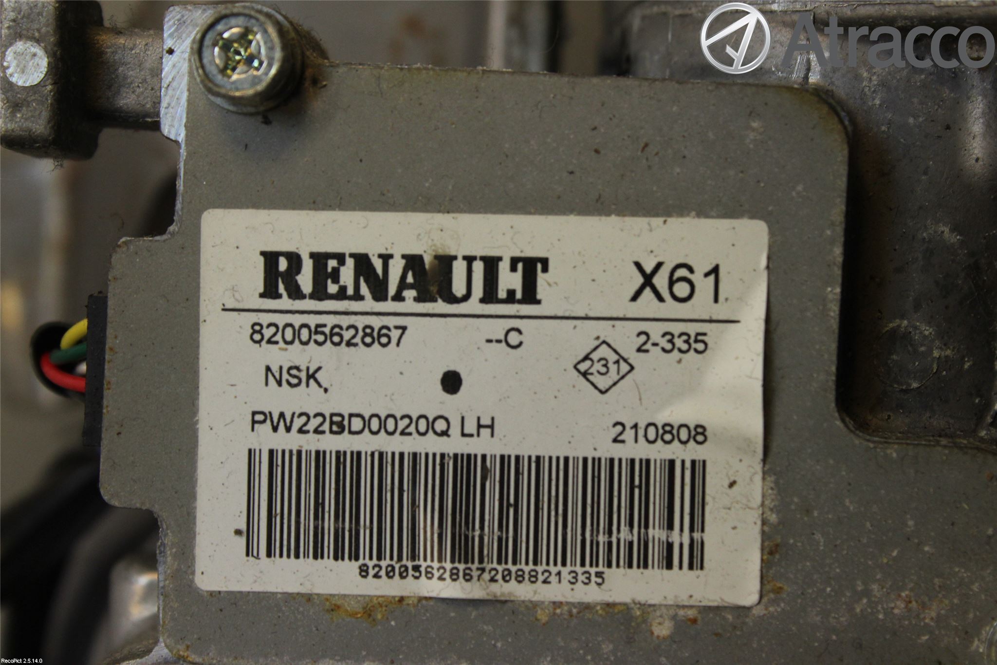 Renault KANGOO II 08-14 Rattaxelagg Med Inb Servo