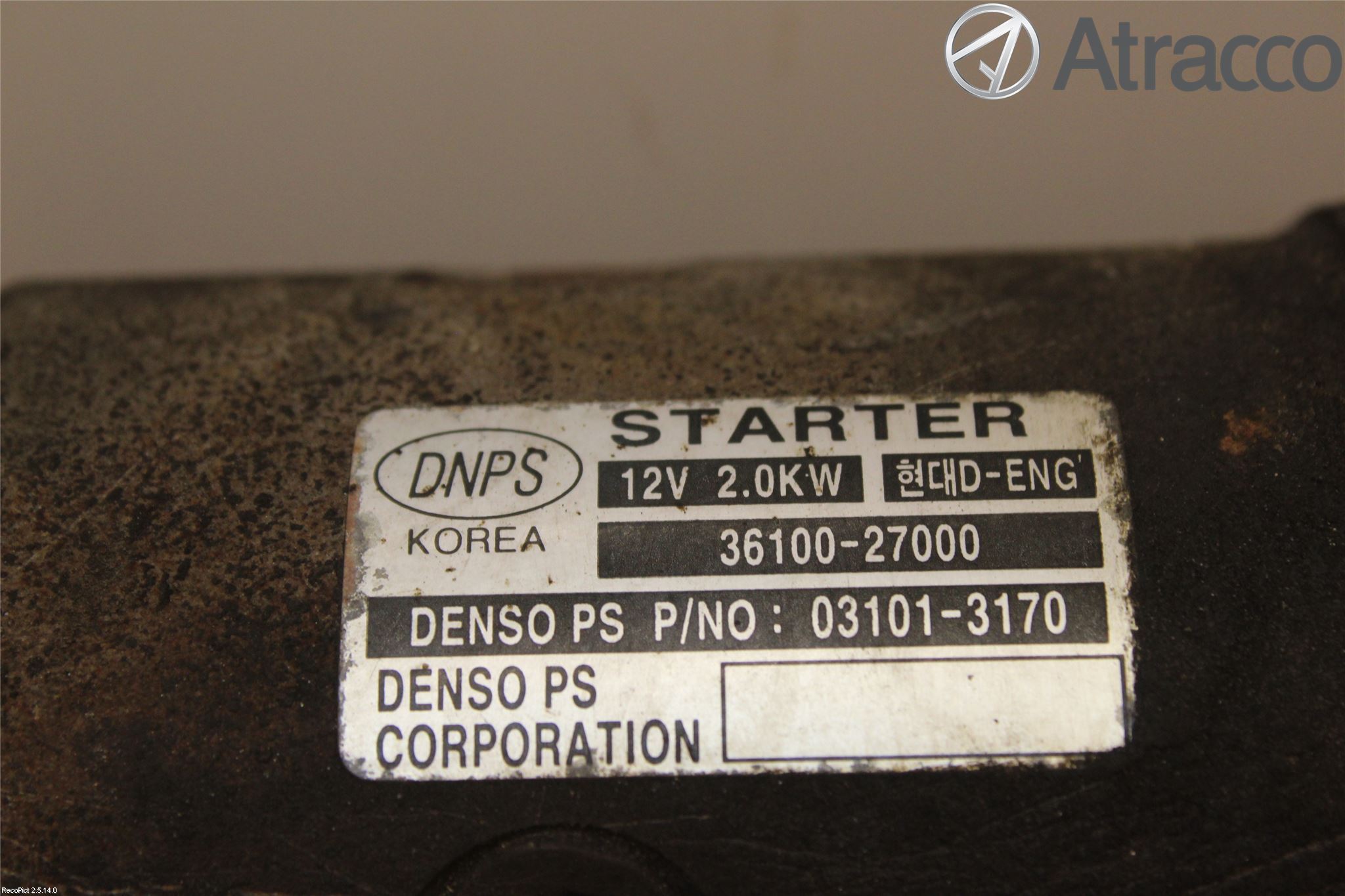 Hyundai SANTA FE  00-06 Startmotor Diesel