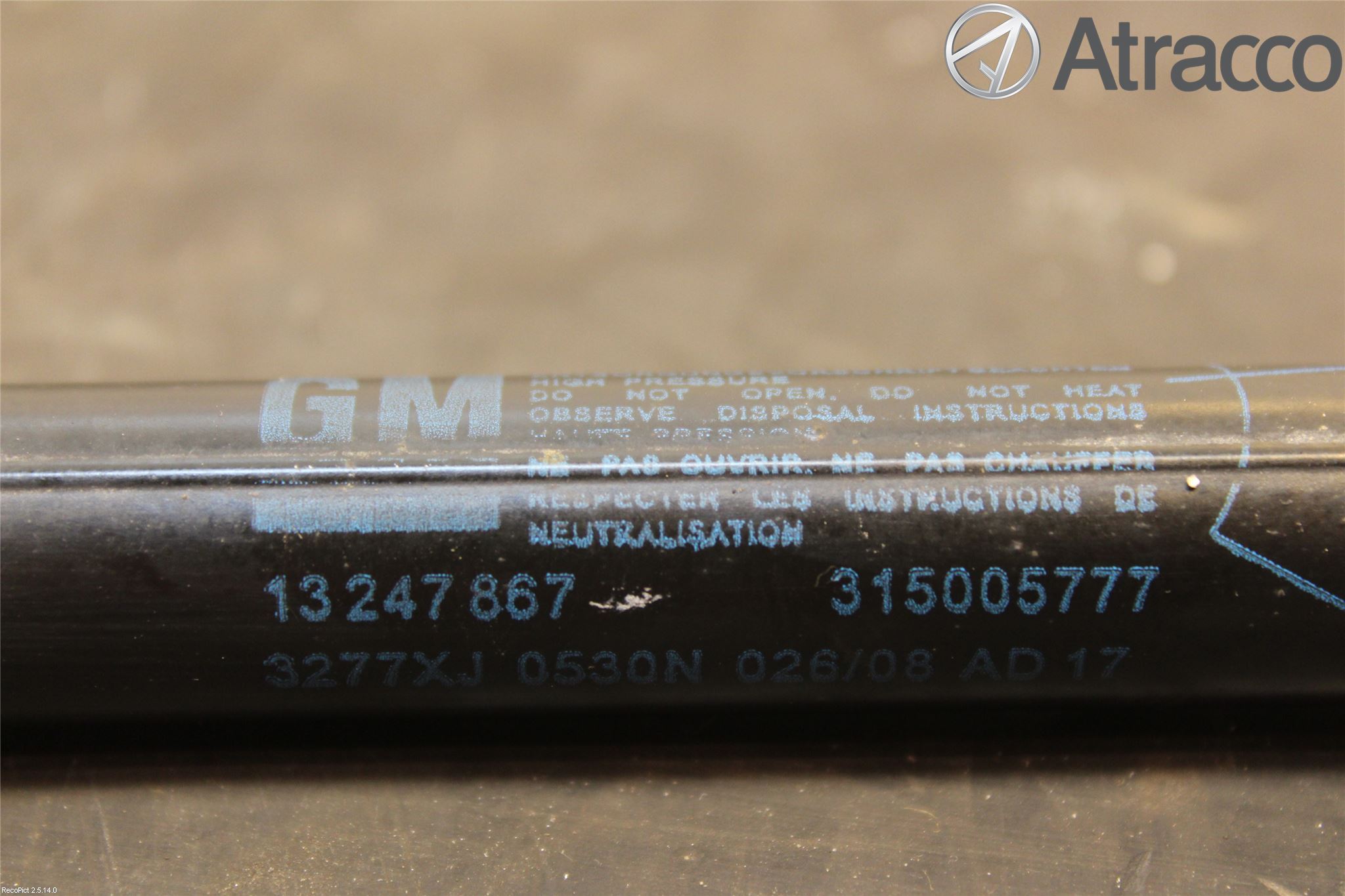 Opel VECTRA C 06-08 Gasfjäder Baklucka