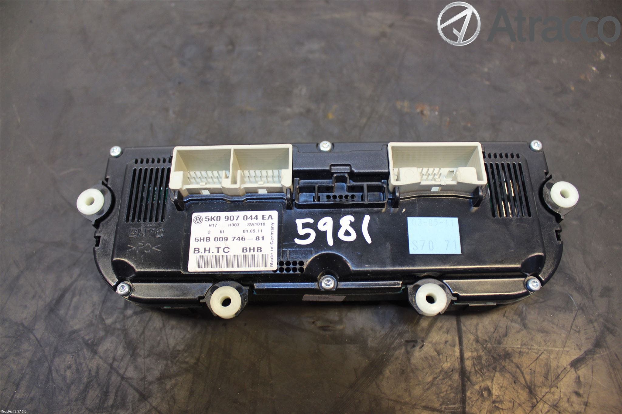 Volkswagen VW PASSAT 11-14 Ac Styrenhet Ac Manöveren