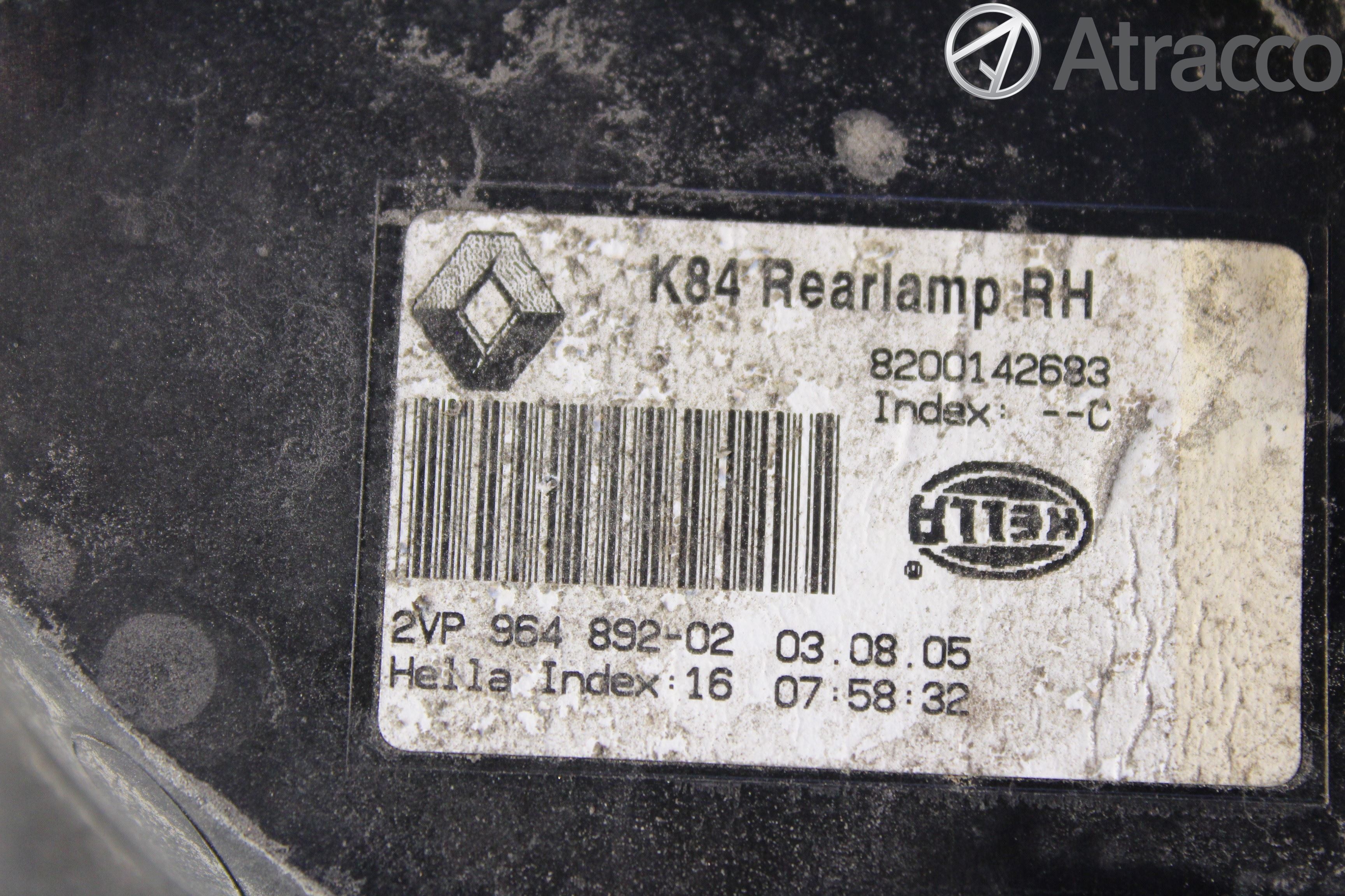 Renault MÉGANE II  03-05 Bakljus Höger