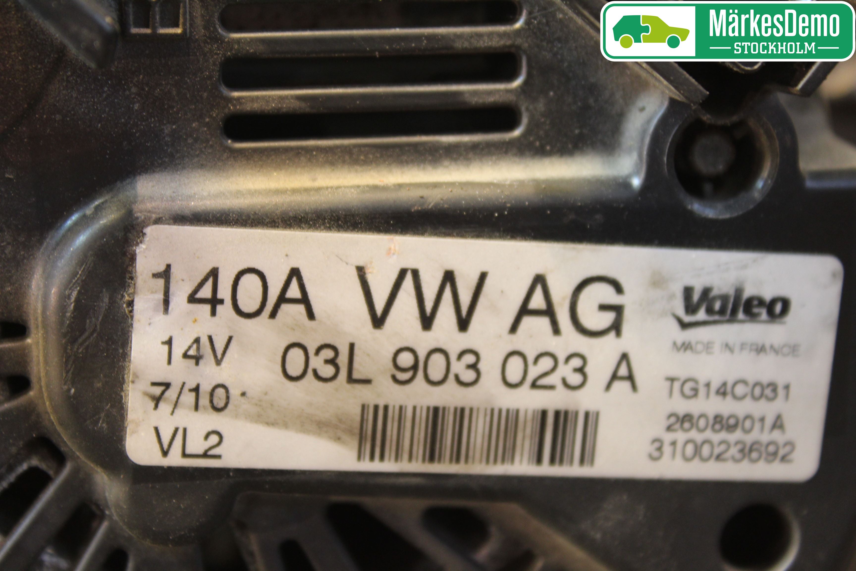 Volkswagen VW GOLF VI 09-13 Generator