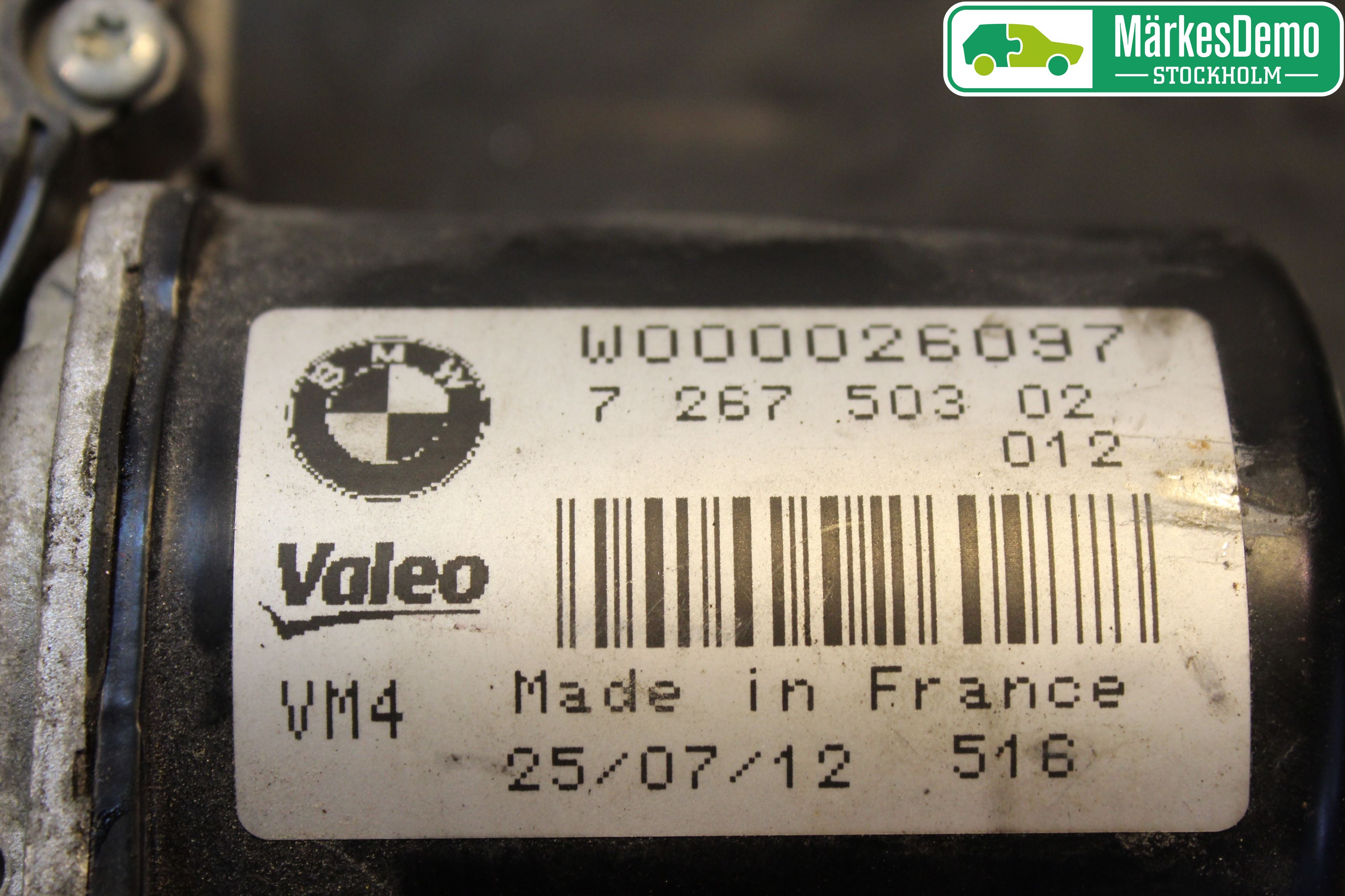 BMW 1 F20/F21 11-19 Torkarmotor Vindruta