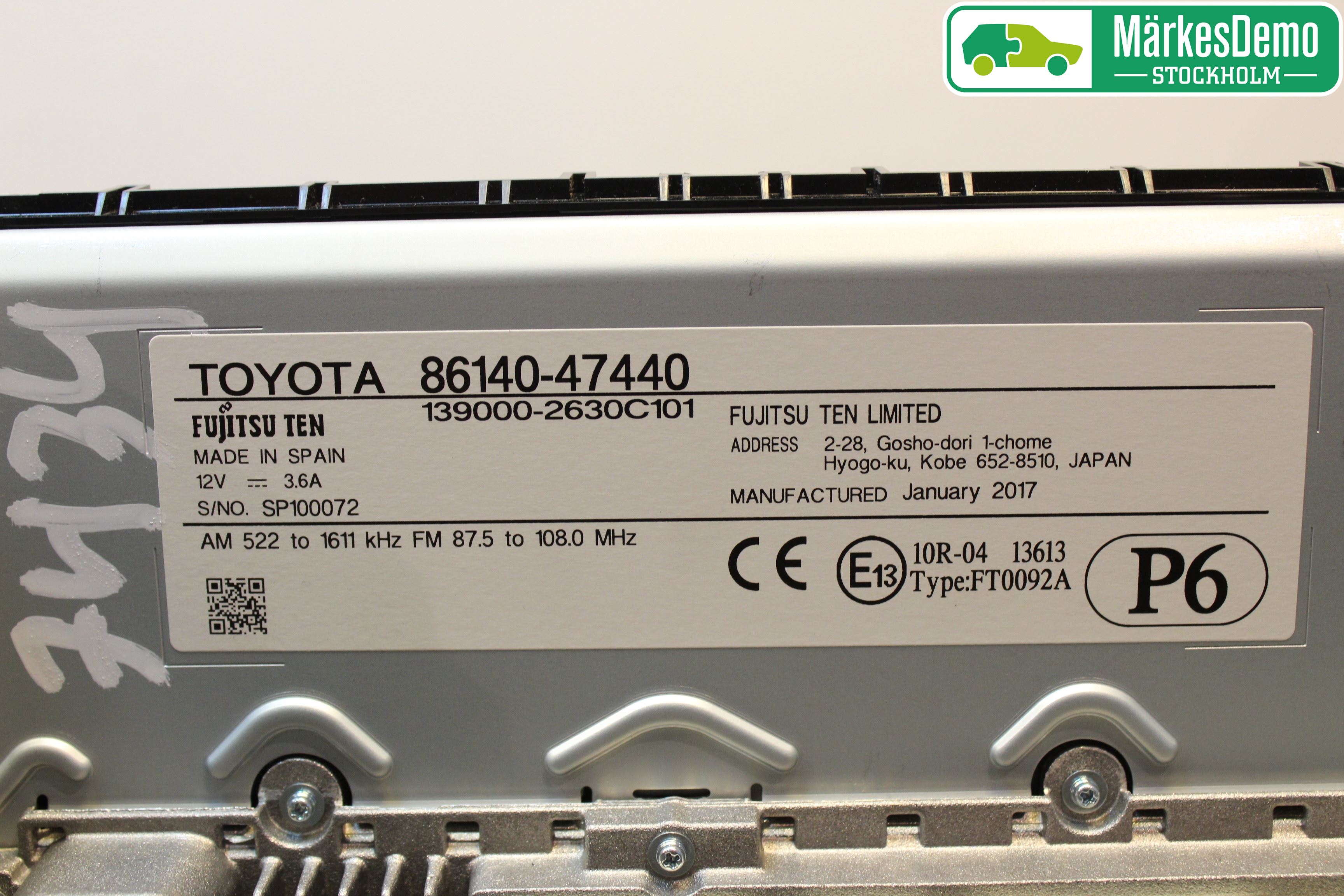 Toyota PRIUS (ZVW50) 16-21 Cd Radio - Multimediapanel