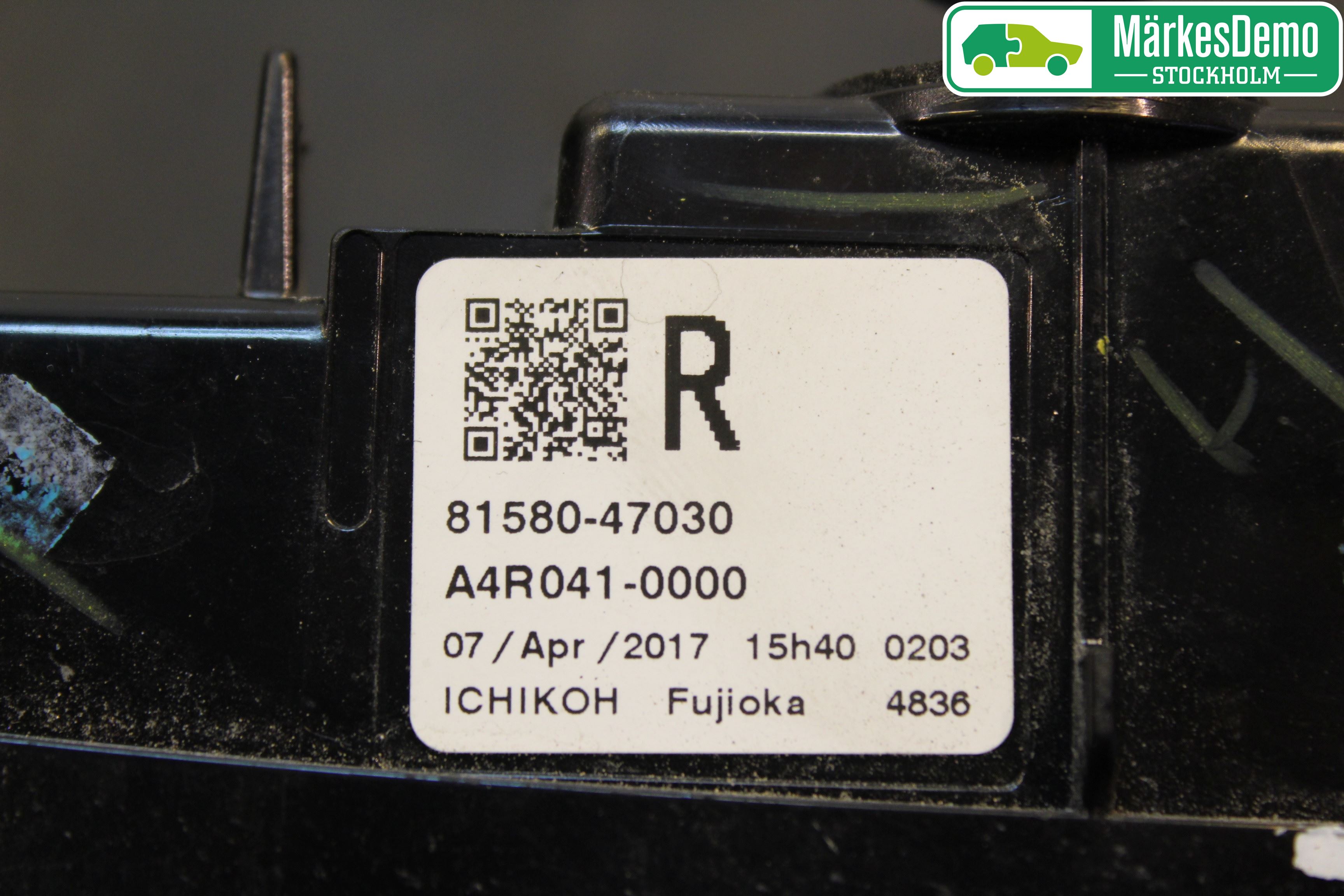 Toyota PRIUS (ZVW50) 16-21 Bakljus Lucka Hö