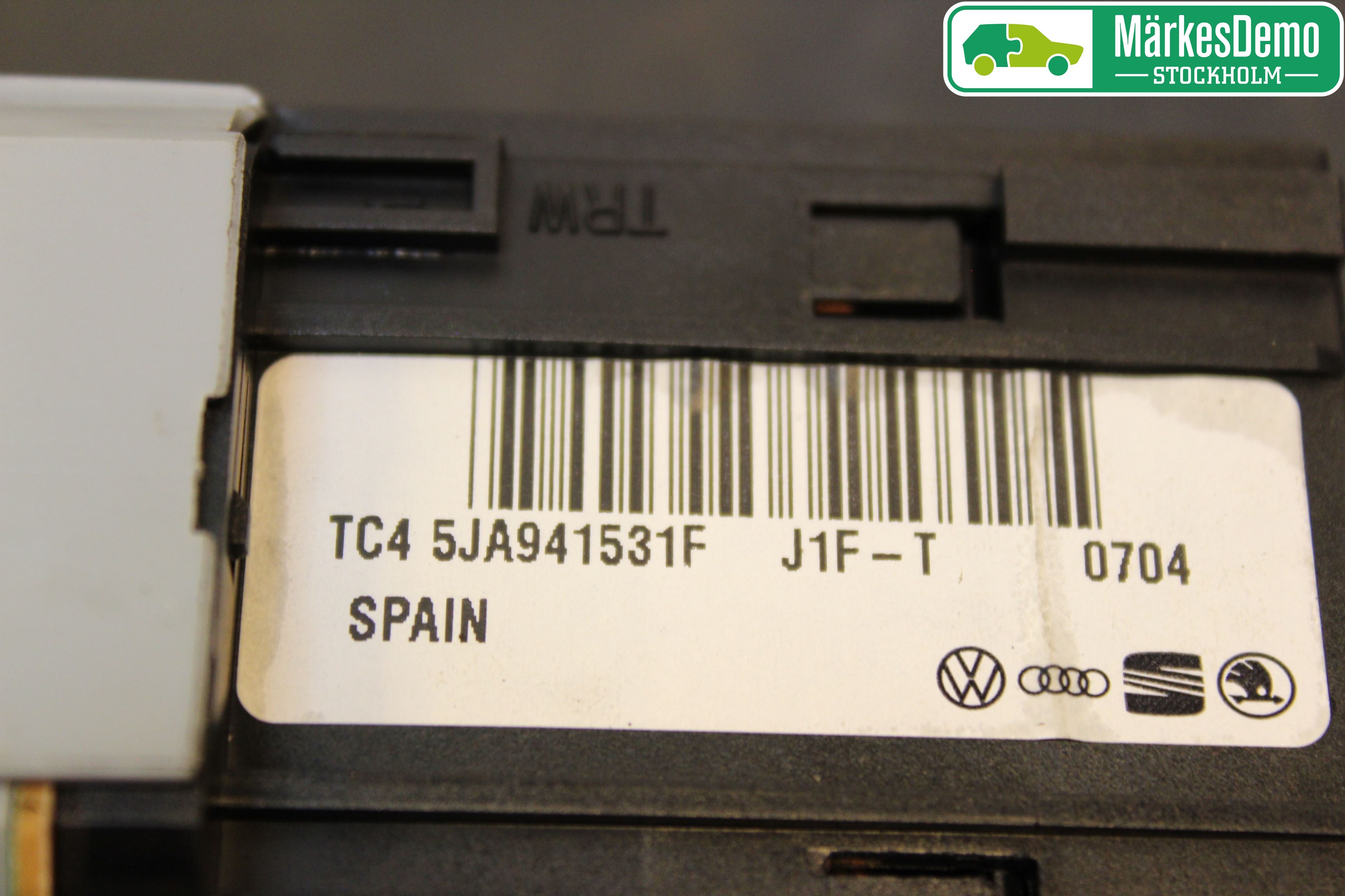 Skoda RAPID Strömställare Ljus