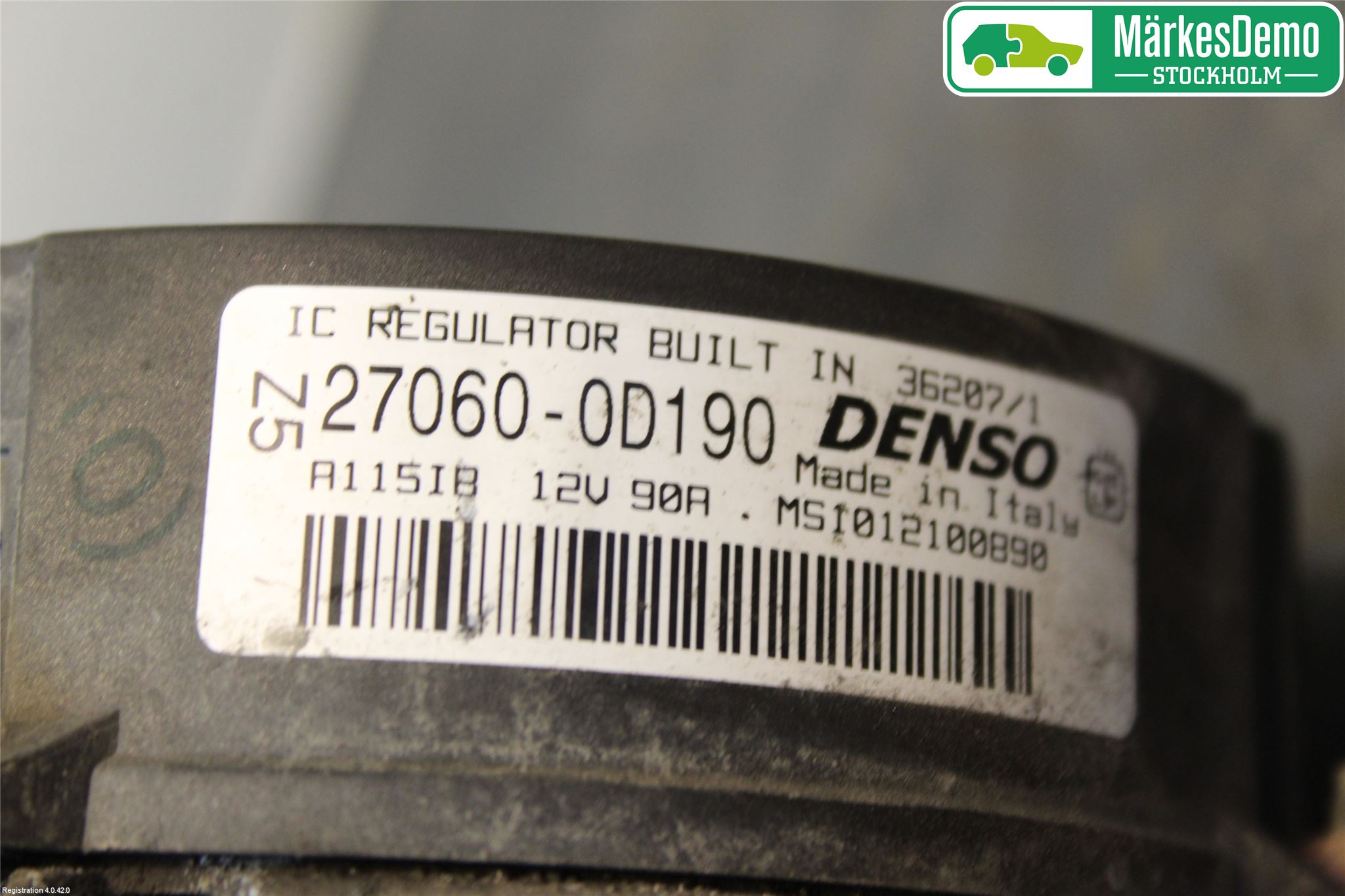 Toyota COROLLA VERSO 08-09 Generator