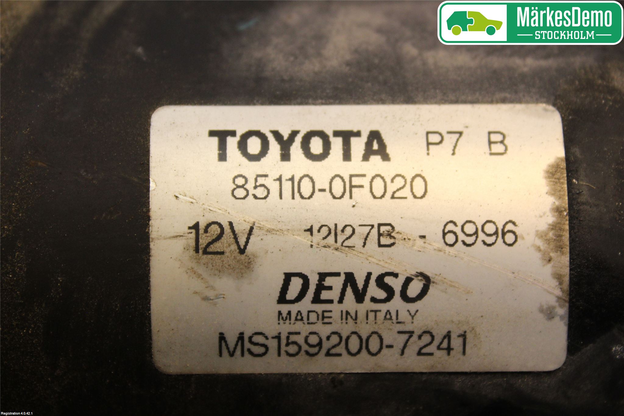 Toyota COROLLA VERSO 08-09 Torkarmotor Vindruta