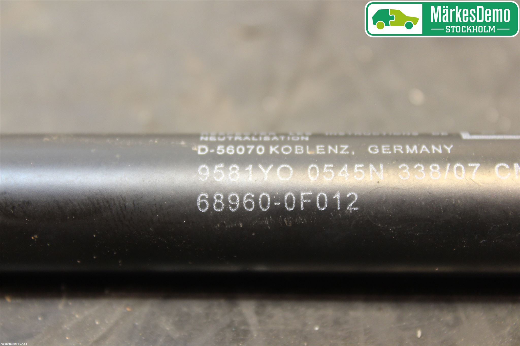 Toyota COROLLA VERSO 08-09 Gasfjäder Baklucka