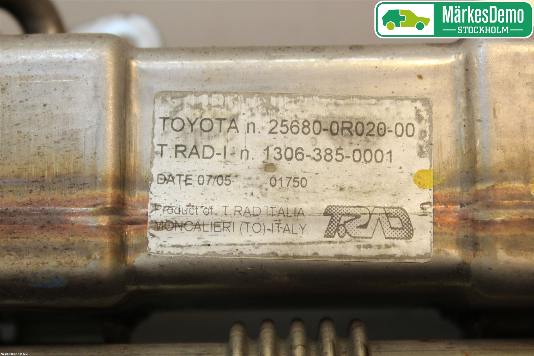 Toyota AURIS 07-09 Avgaskylare