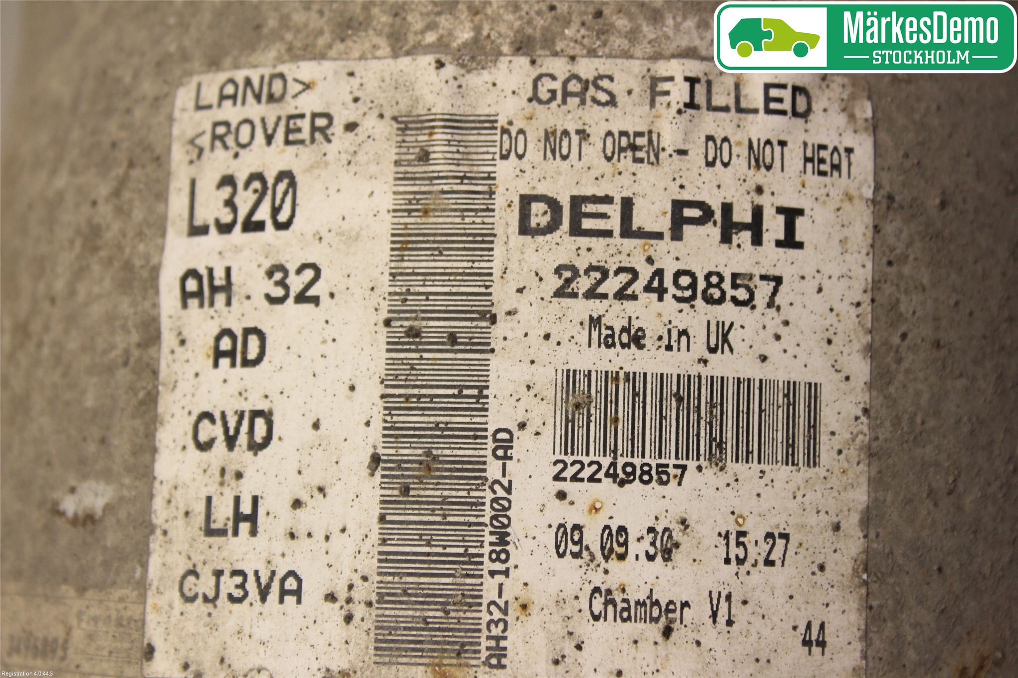 Landrover RANGE ROVER SPORT (L320) 10-13 Nivå-Luftfjädring Bälg