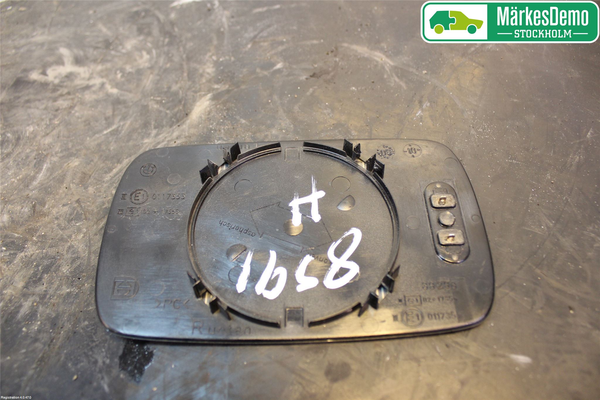 BMW 3 E36      91-00 Spegelglas Hö