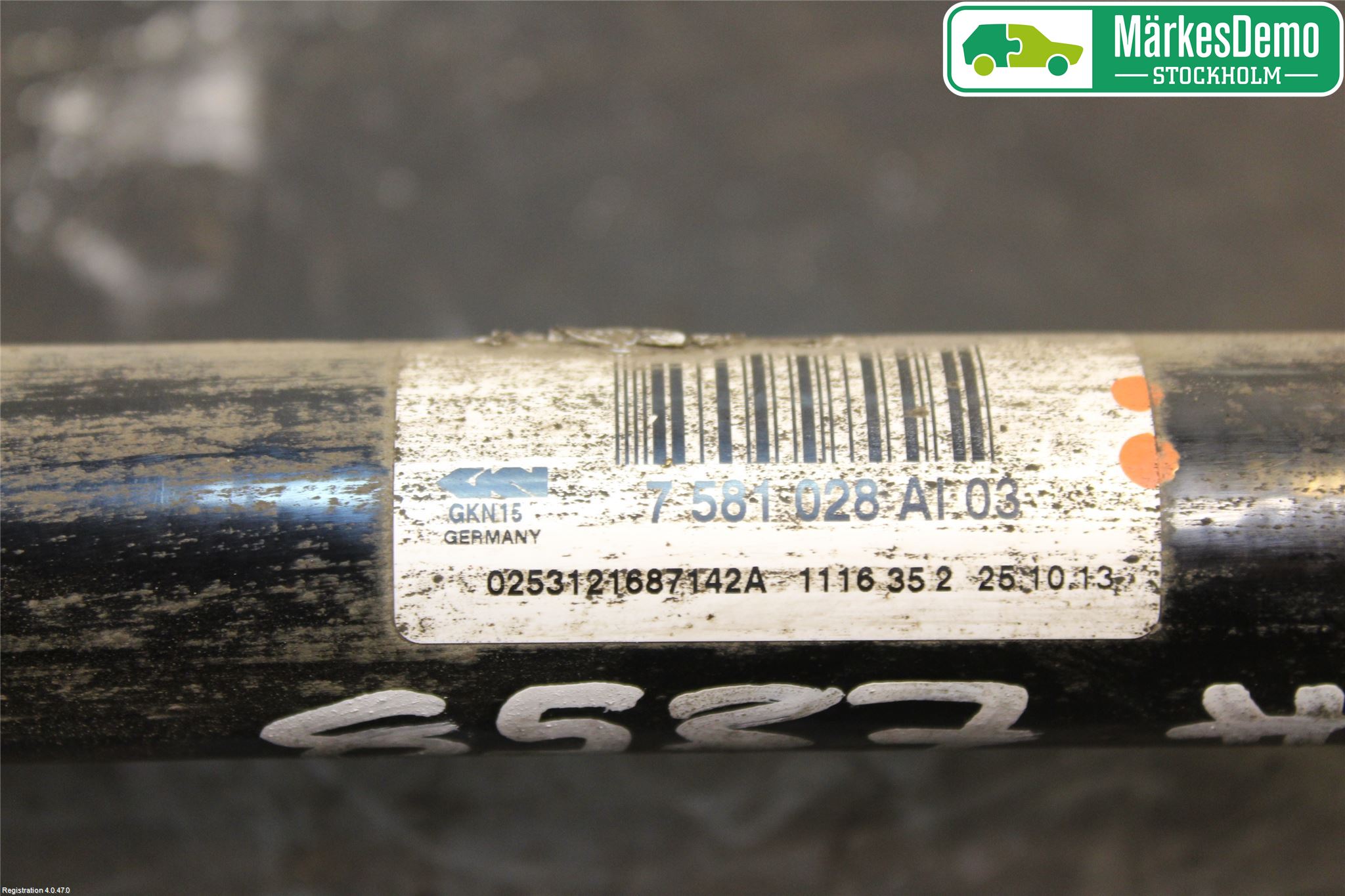 BMW 5 F10/F11/F18 09-17 Drivaxel Bak Höger
