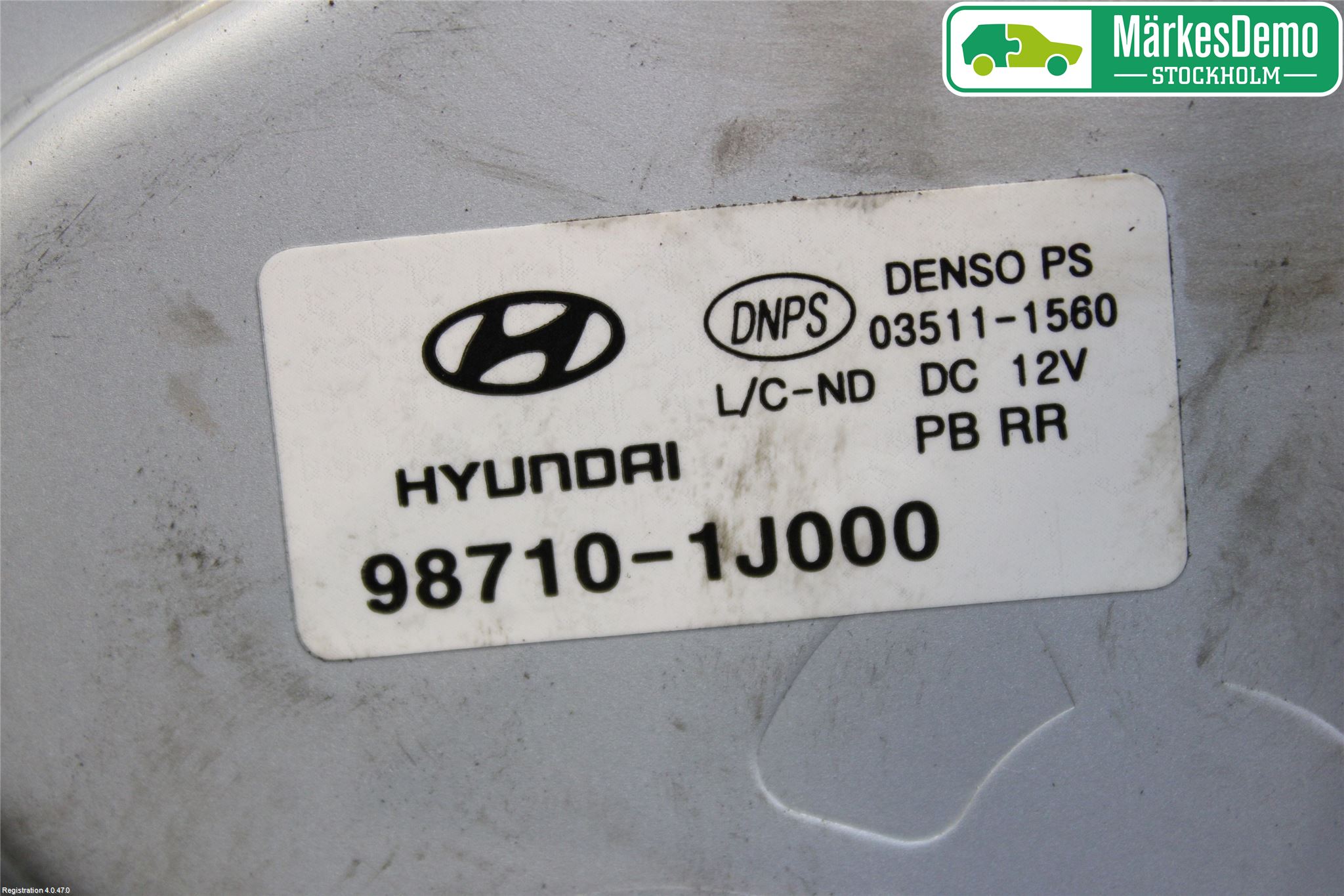 Hyundai i20 PB 09-14 Torkarmotor Baklucka