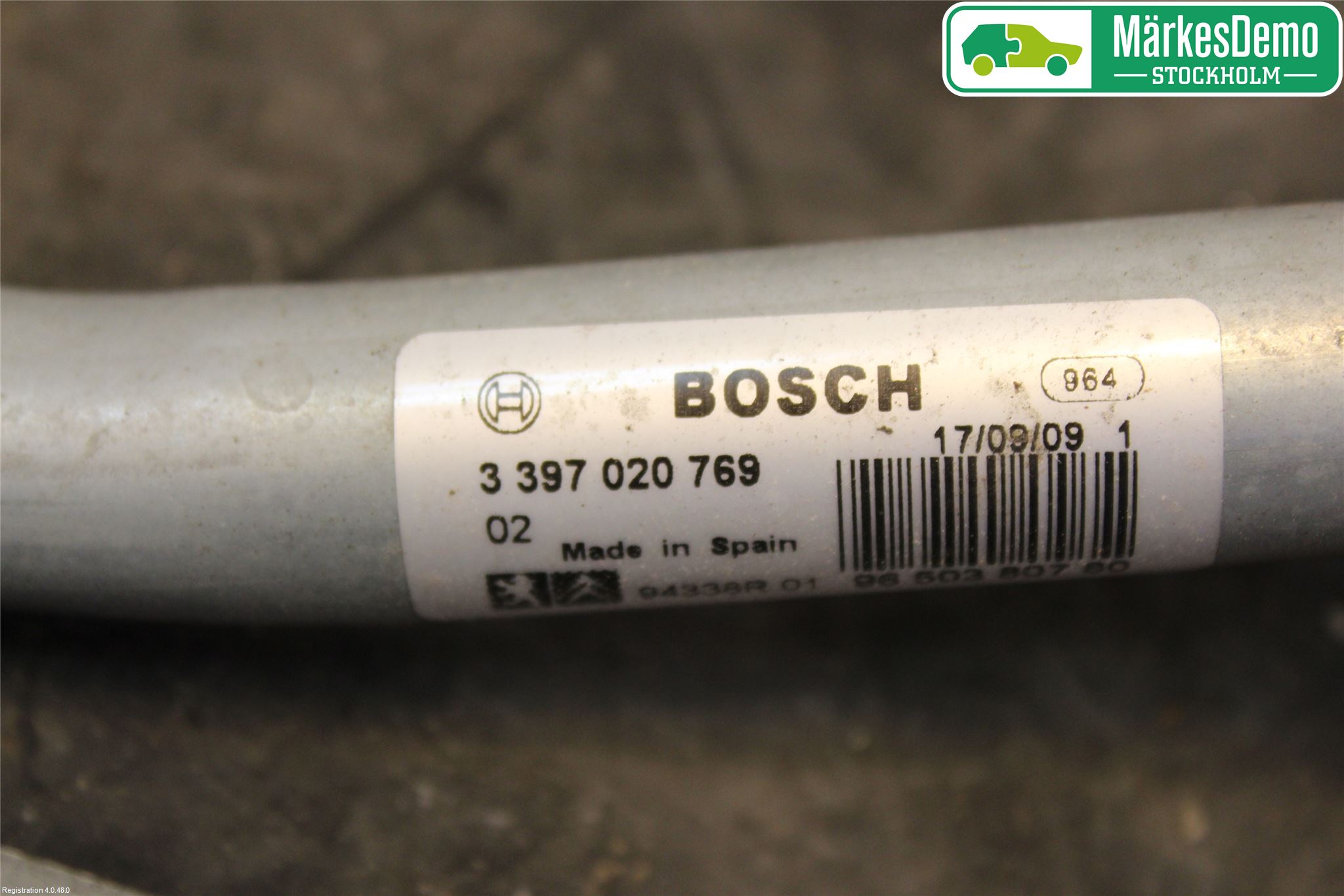 Peugeot 207 Torkarmekanism Vindruta