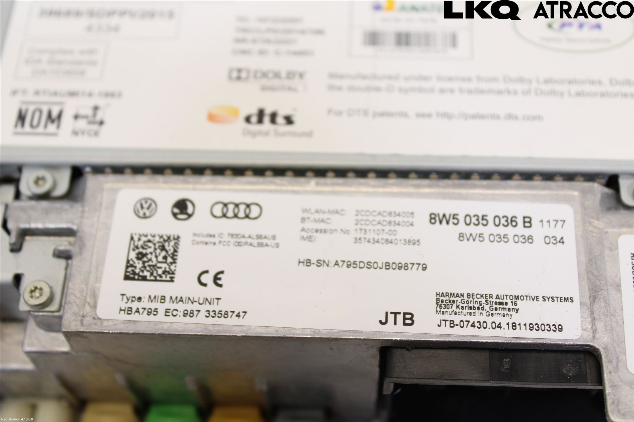 Audi A5 17- Cd Radio - Multimediapanel