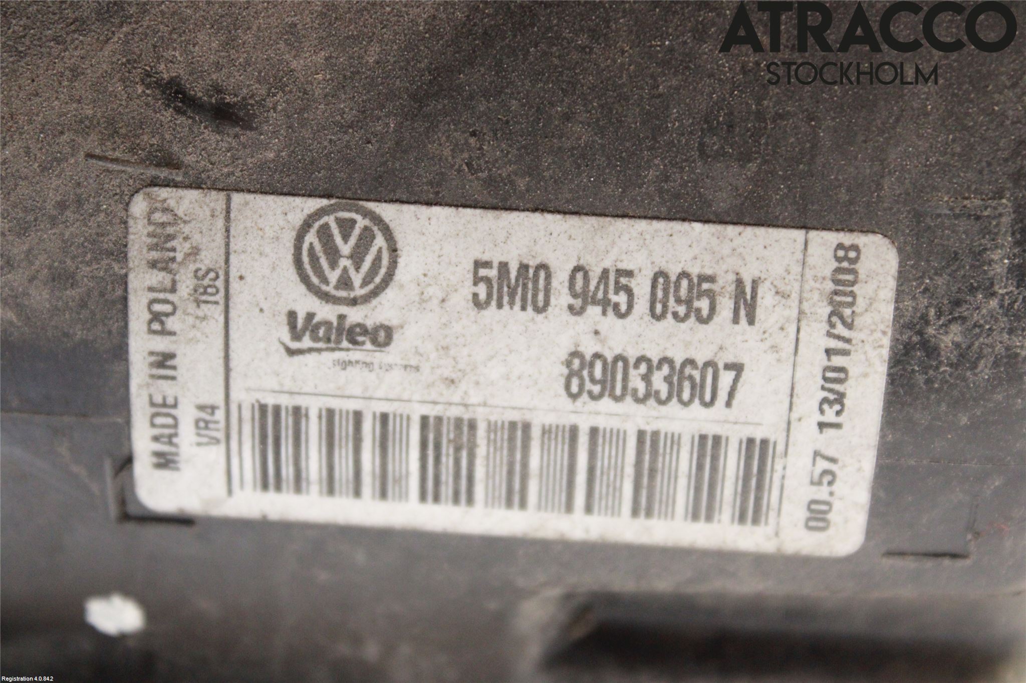 Volkswagen VW GOLF PLUS/CROSS GOLF 04-14 Bakljus Vänster