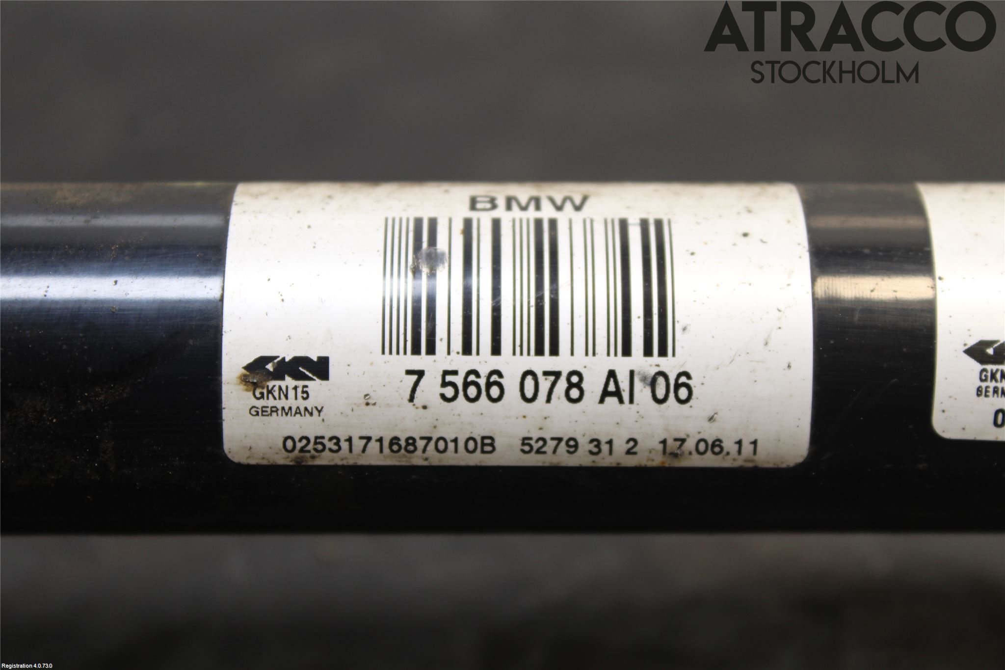 BMW 7 F01/02/03/04 09-15 Drivaxel Bak Höger