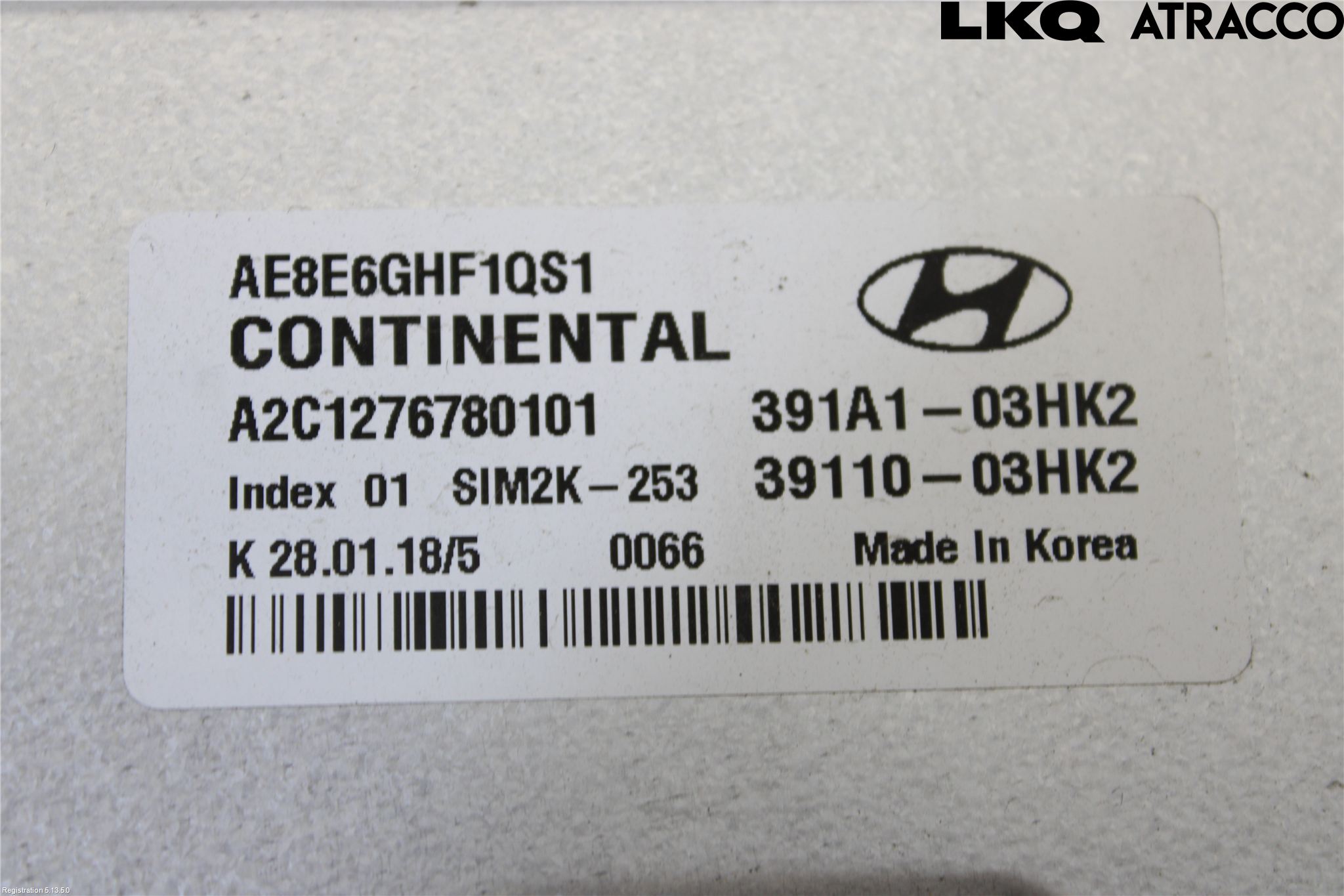 Hyundai IONIQ AE 17-22 Styrenhet Insprut Bensin