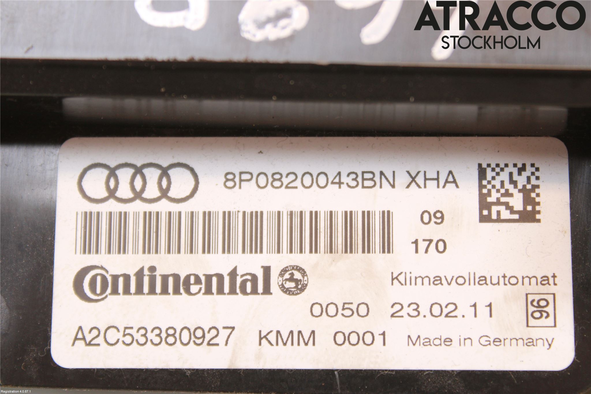 Audi A3/S3 05-13 Ac Styrenhet Ac Manöveren