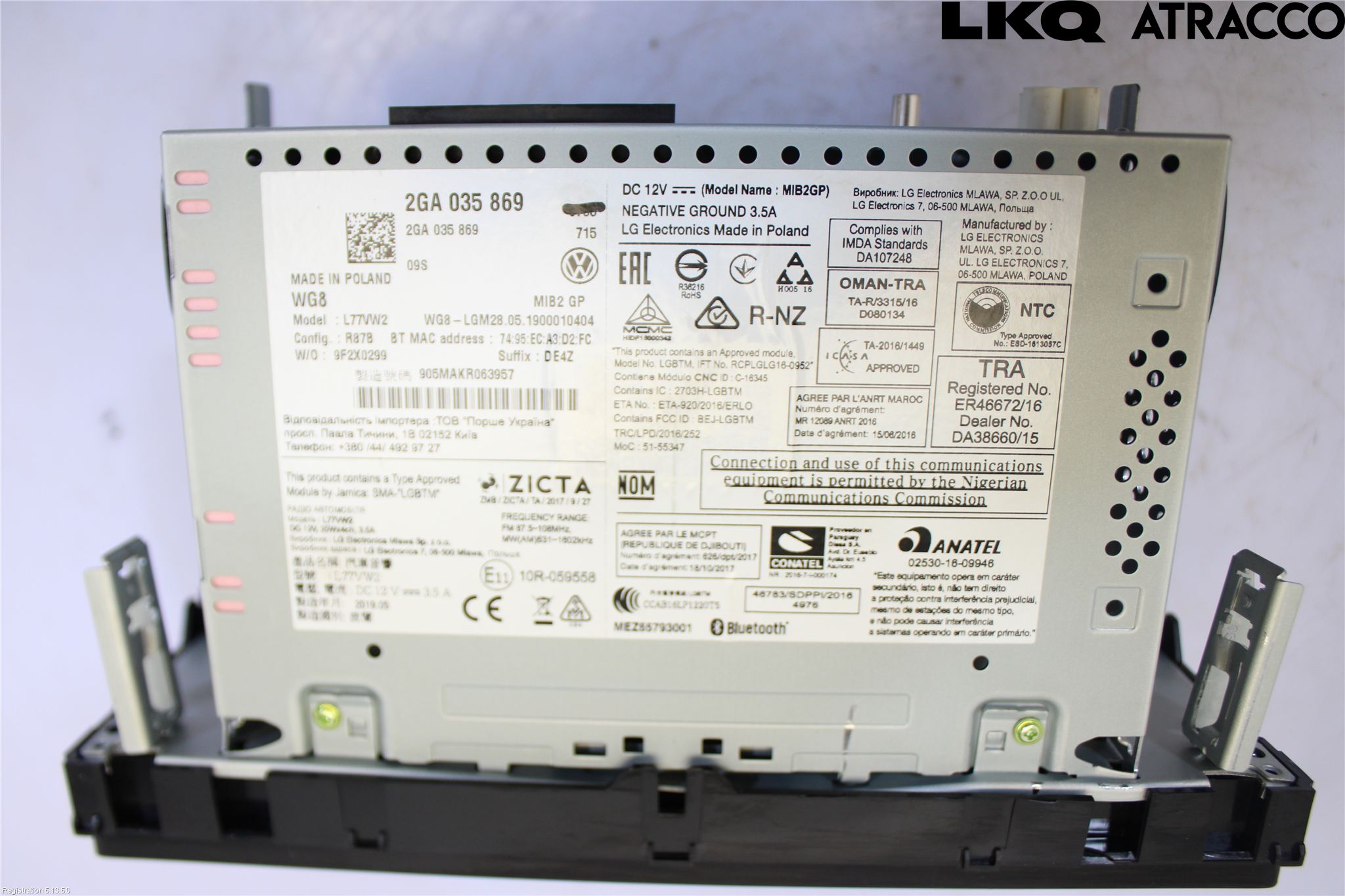 Volkswagen VW POLO VI 18->> Cd Radio - Multimediapanel
