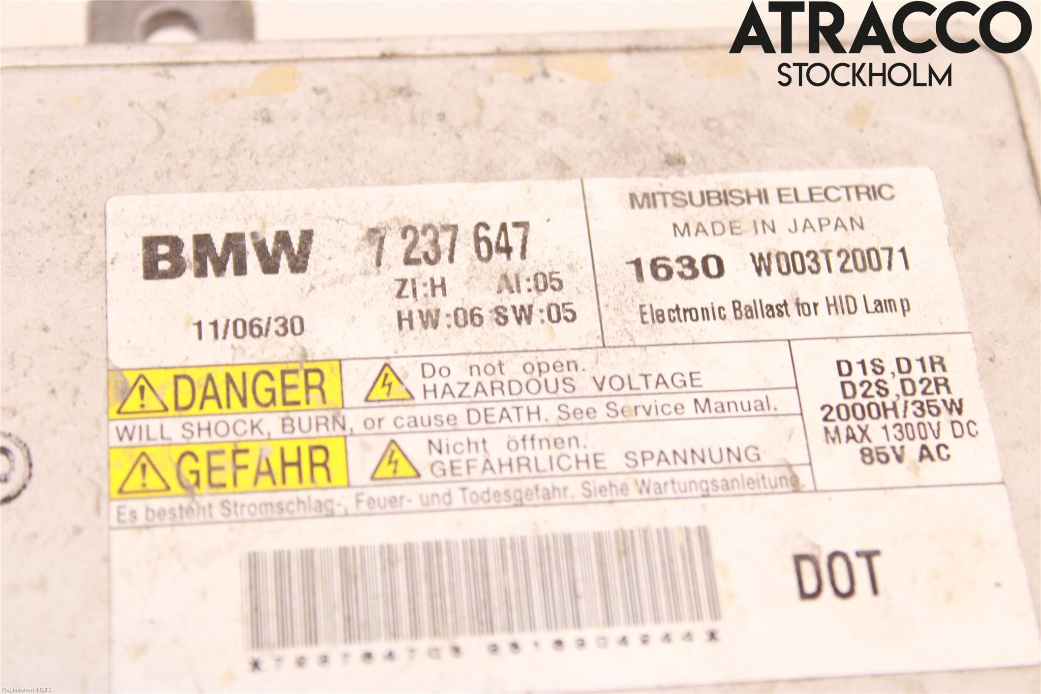 BMW 3 E90/91 SED/TOU 05-12 Styrenhet Strålkastare