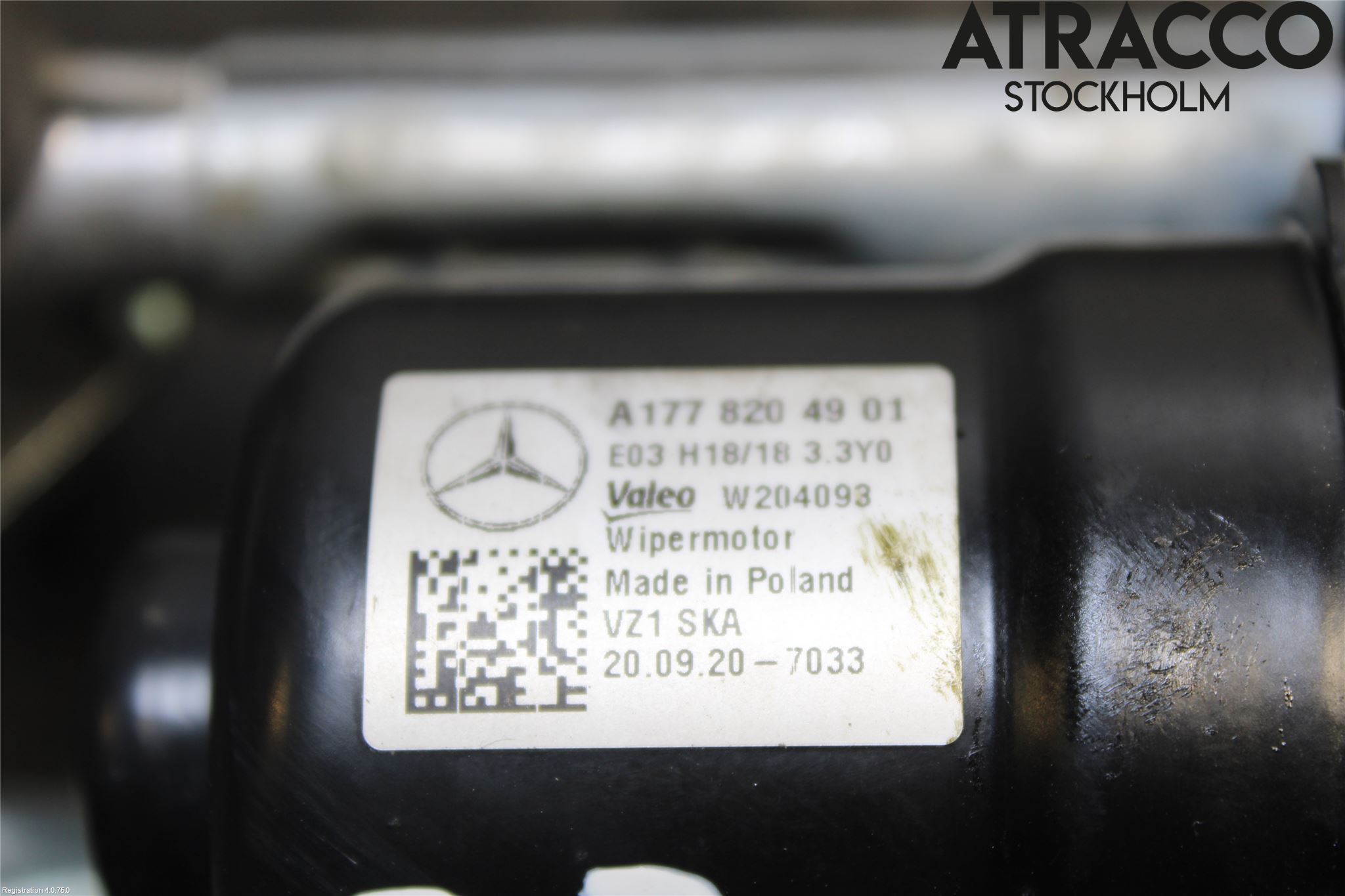 Mercedes-Benz MB A-KLASS (W177) 18- Torkarmekanism Vindruta