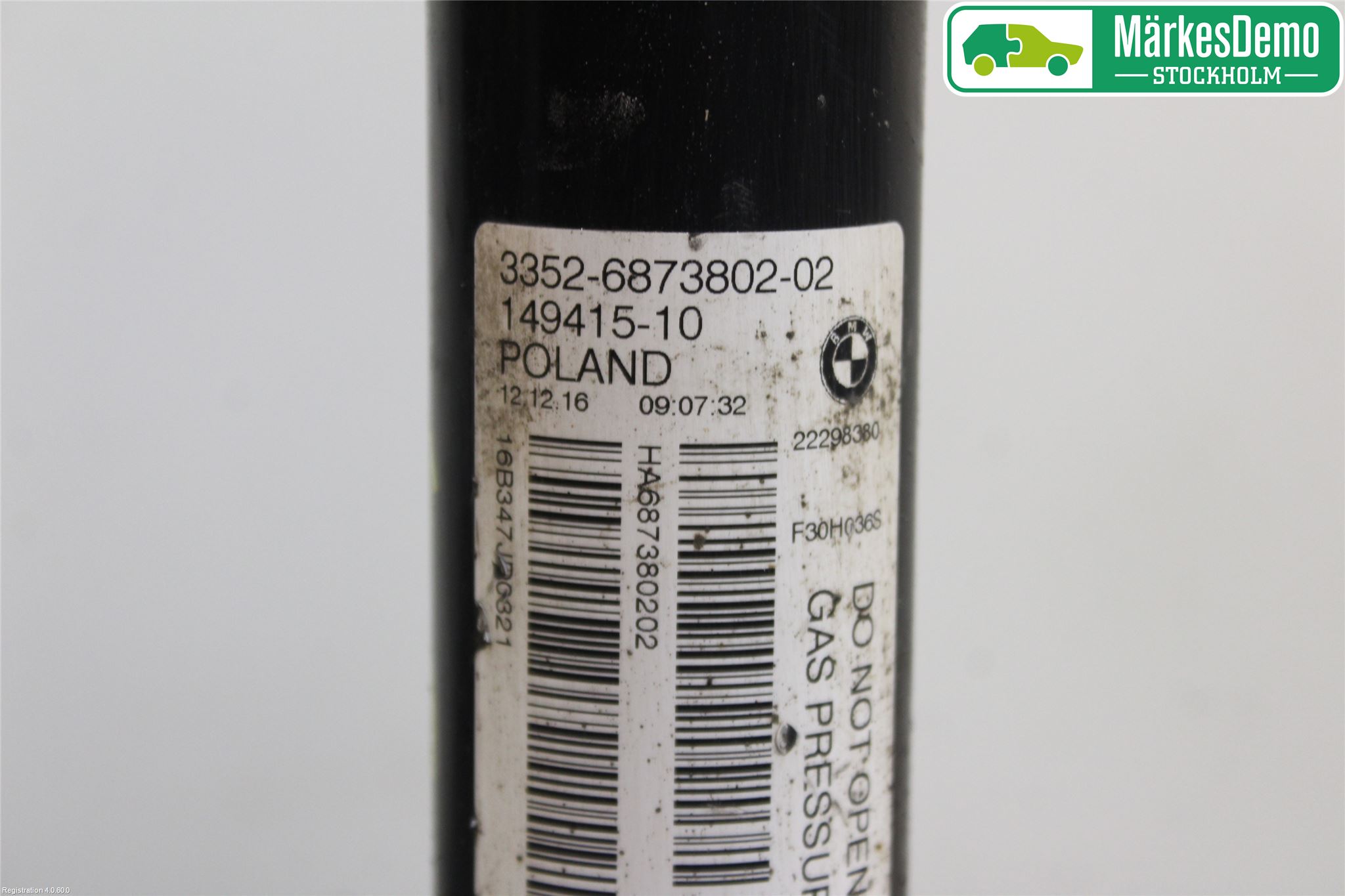 BMW 3 F30/F31/F80 12-19 Stötdämpare Bak