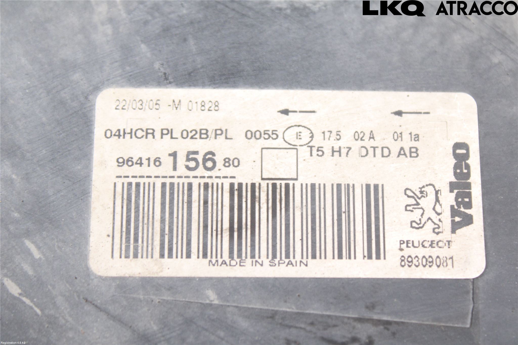 Peugeot 307     01-05 Strålkastare Höger