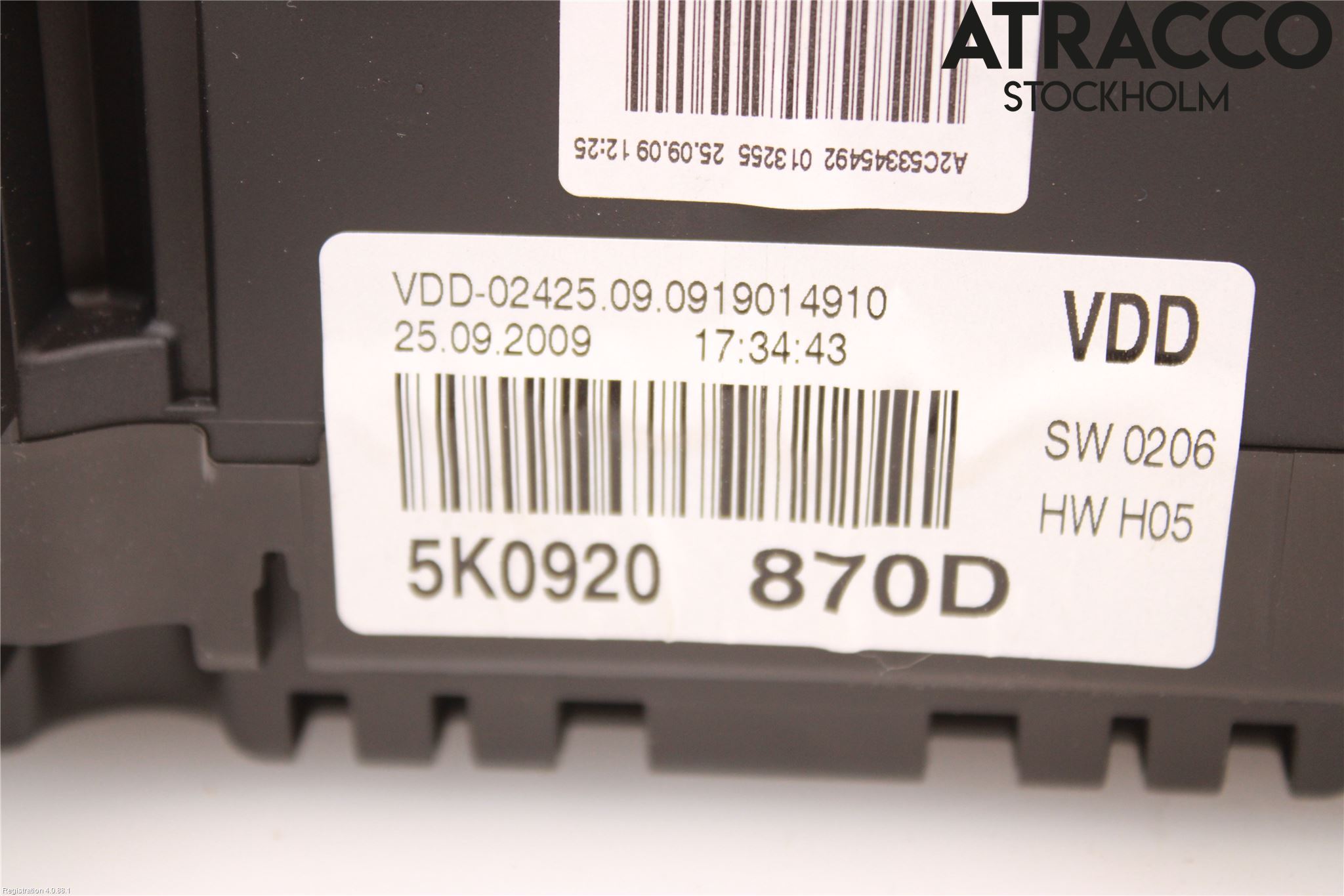Volkswagen VW GOLF VI 09-13 Instrument Komb
