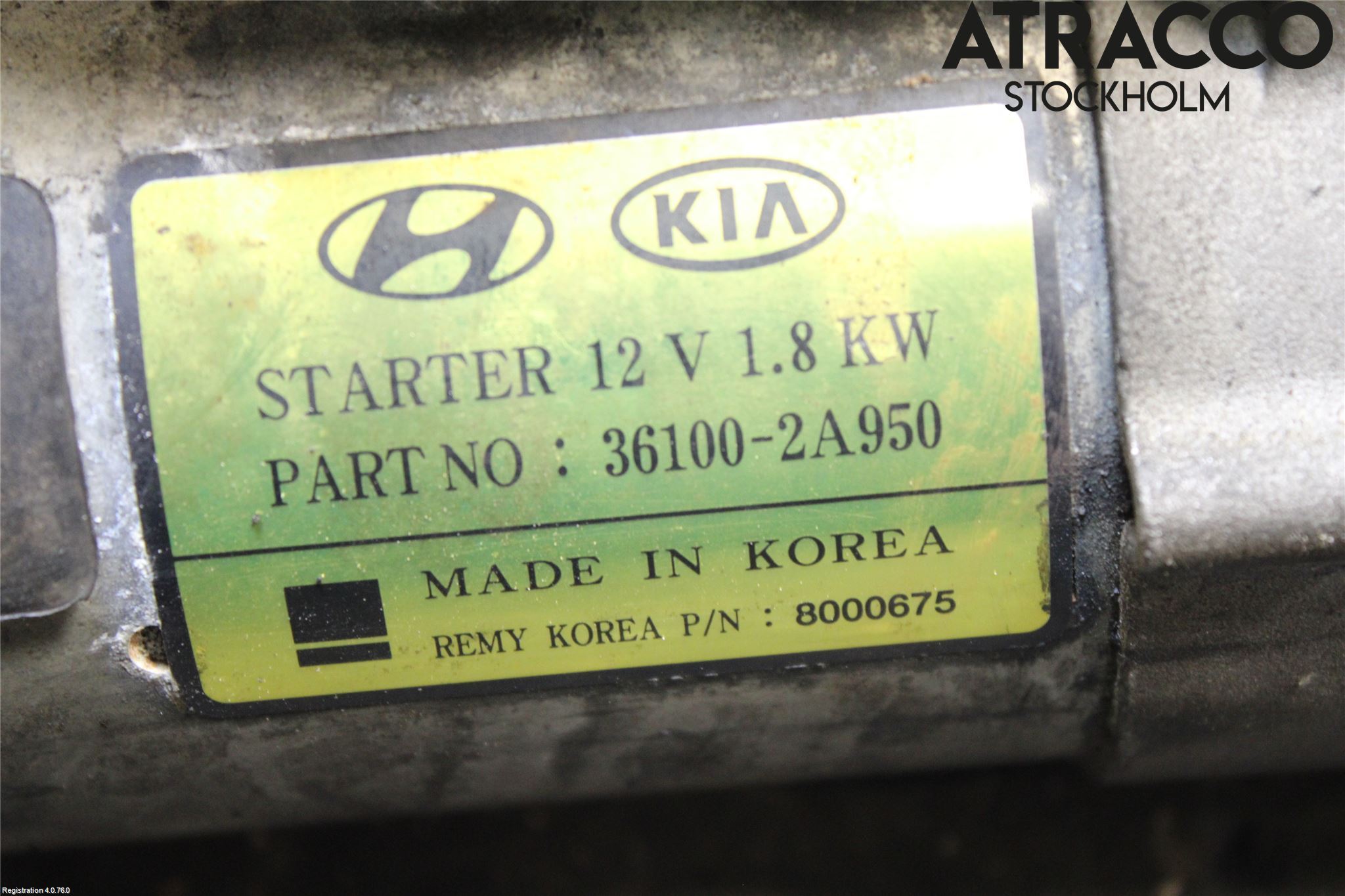 Kia SPORTAGE (QL) 16-21 Startmotor Diesel