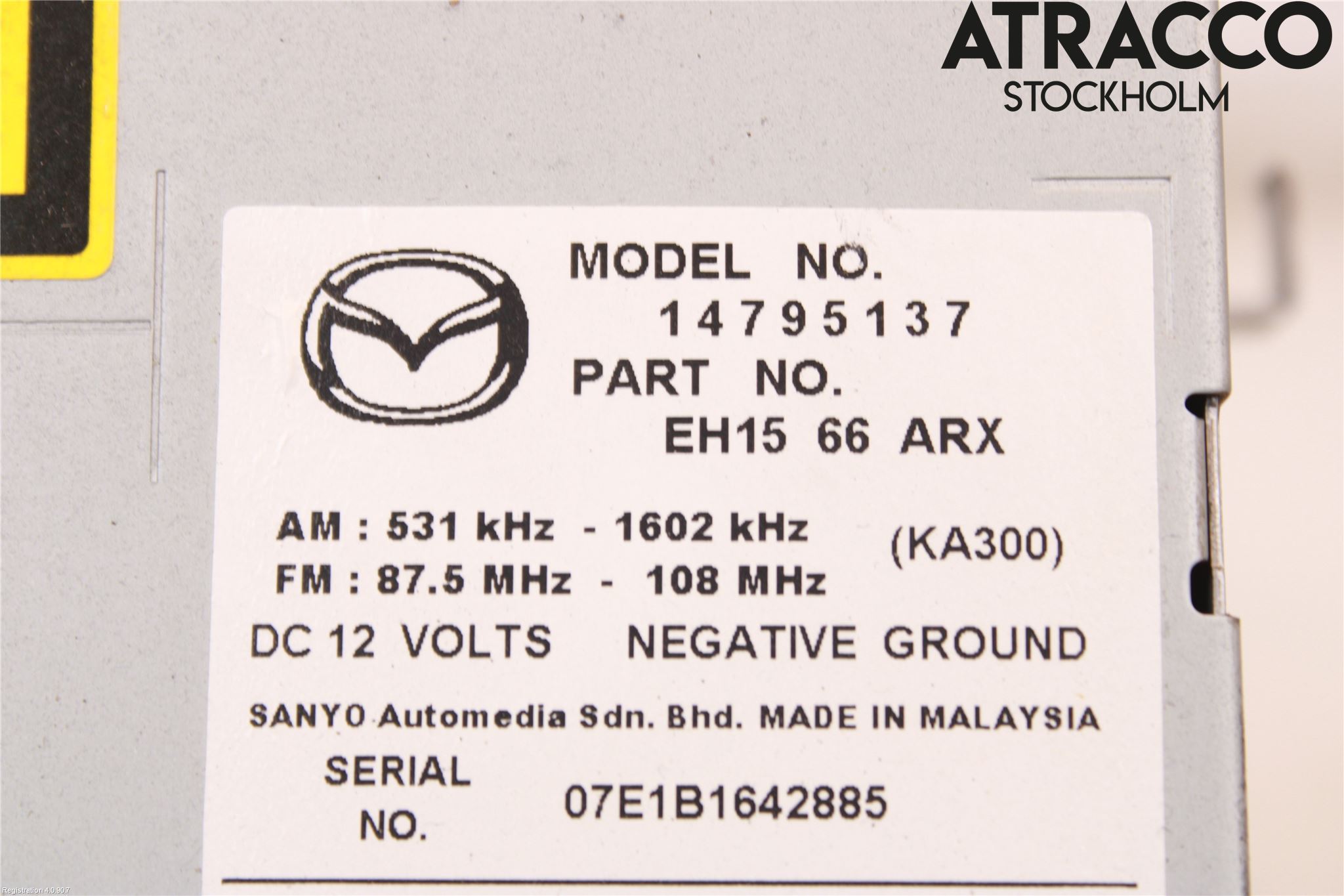 Mazda CX-7 Cd Radio - Multimediapanel