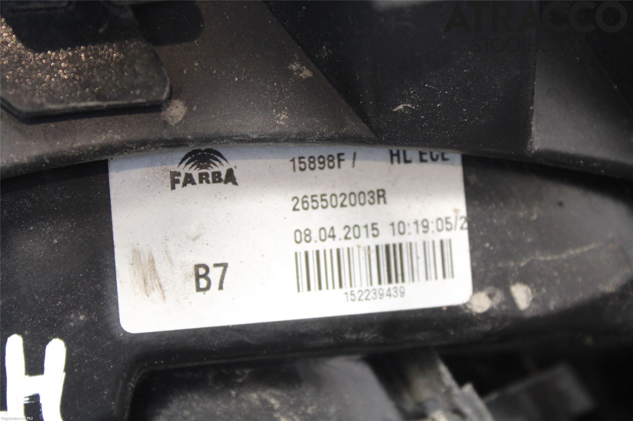 Smart FORTWO III 15-24 Bakljus Höger