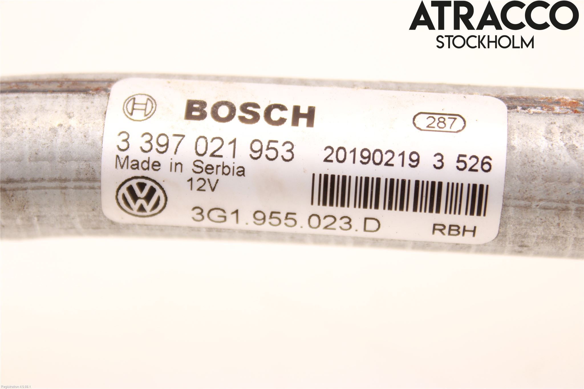 Volkswagen VW PASSAT 15-19 Torkarmekanism Vindruta