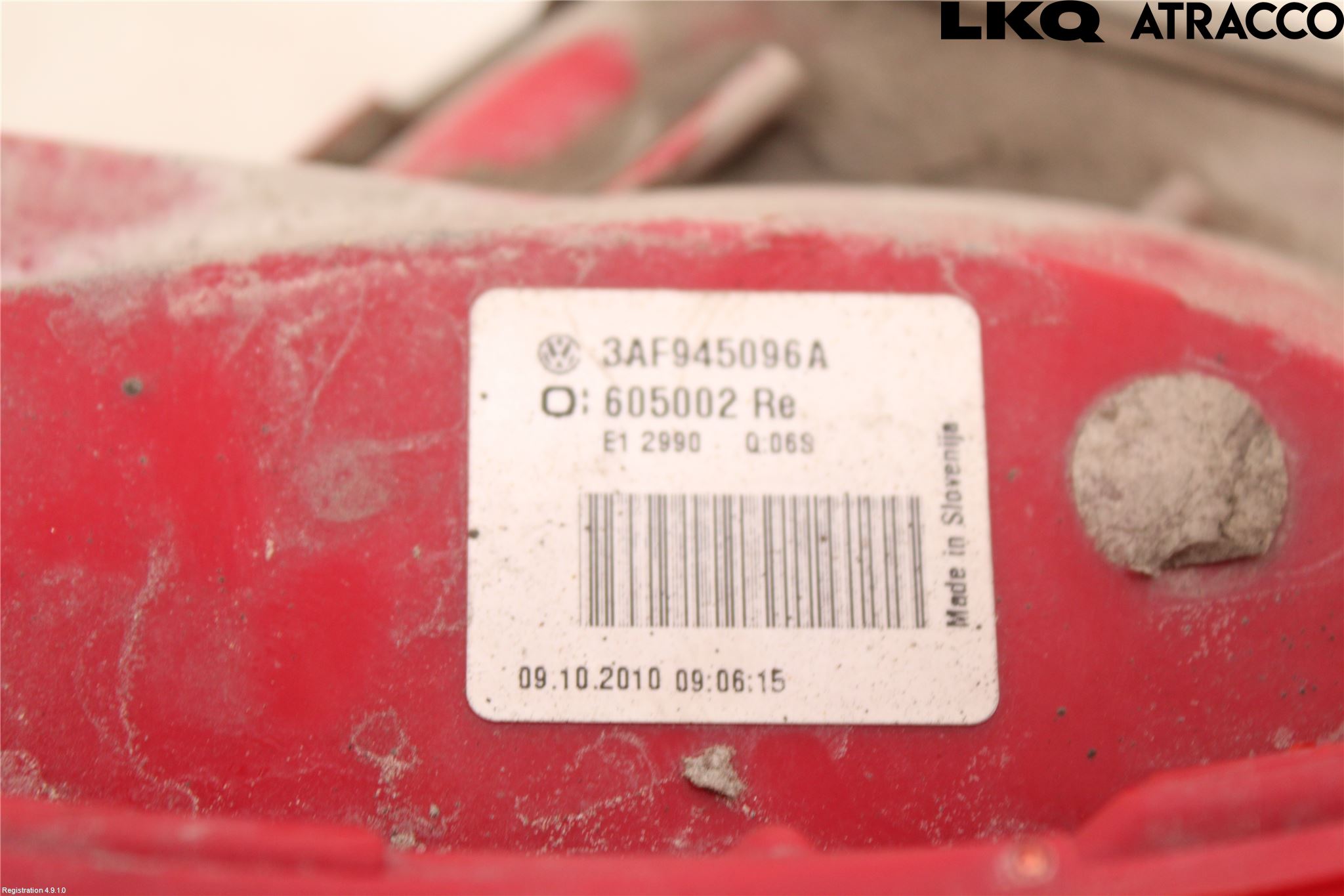 Volkswagen VW PASSAT 11-14 Bakljus Höger