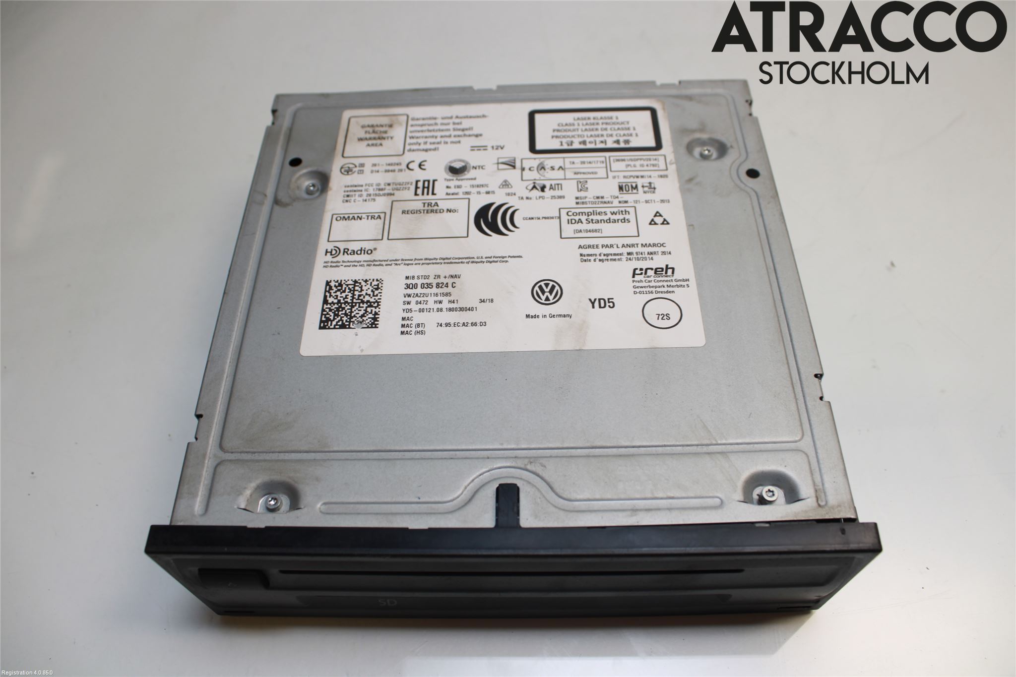 Volkswagen VW GOLF / E-GOLF VII 13-20 Cd Radio - Multimediapanel