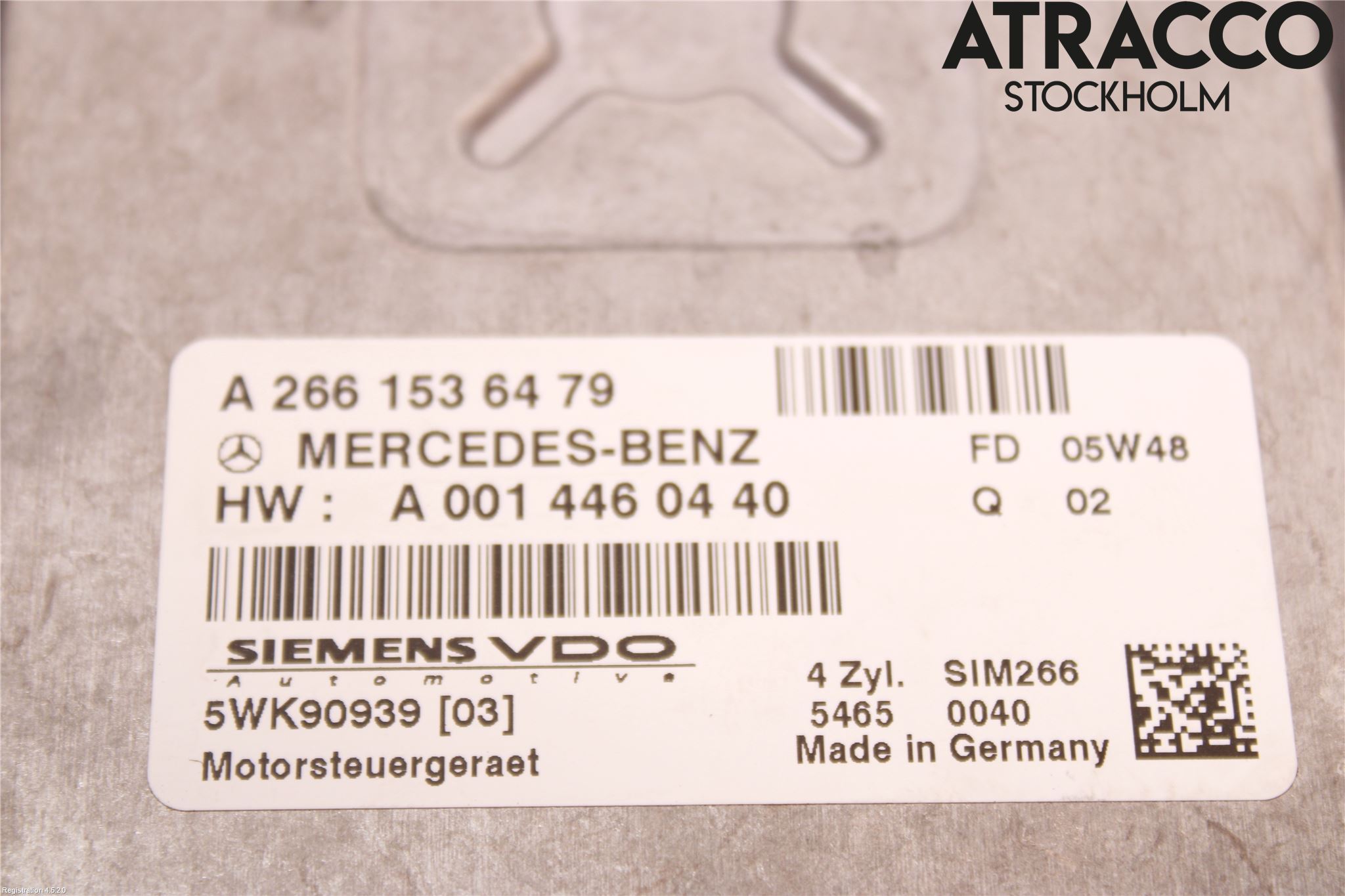 Mercedes-Benz MB B-KLASS (W245) 05-12 Styrenhet Insprut Bensin