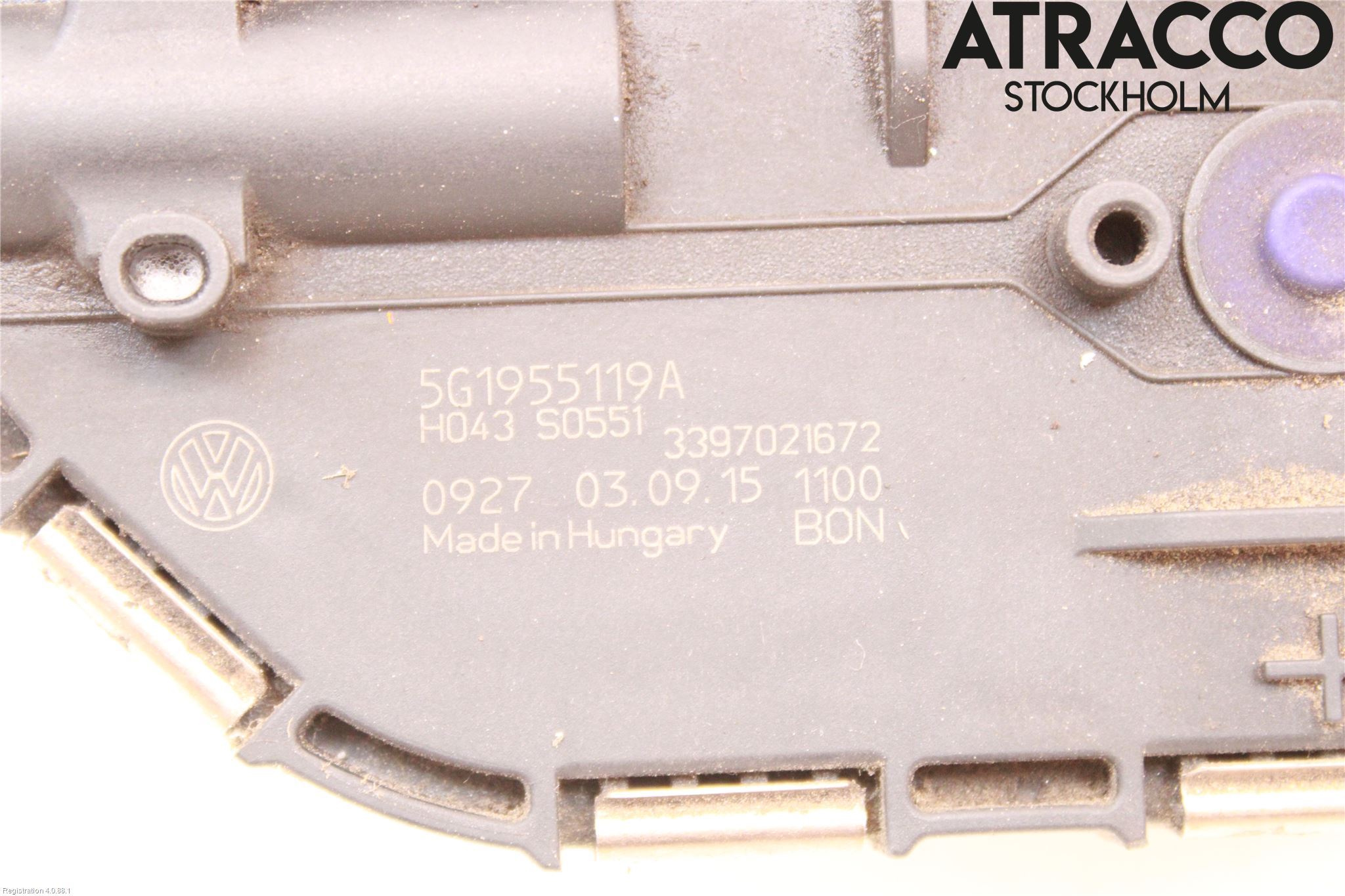 Volkswagen VW GOLF / E-GOLF VII 13-20 Torkarmotor Vindruta