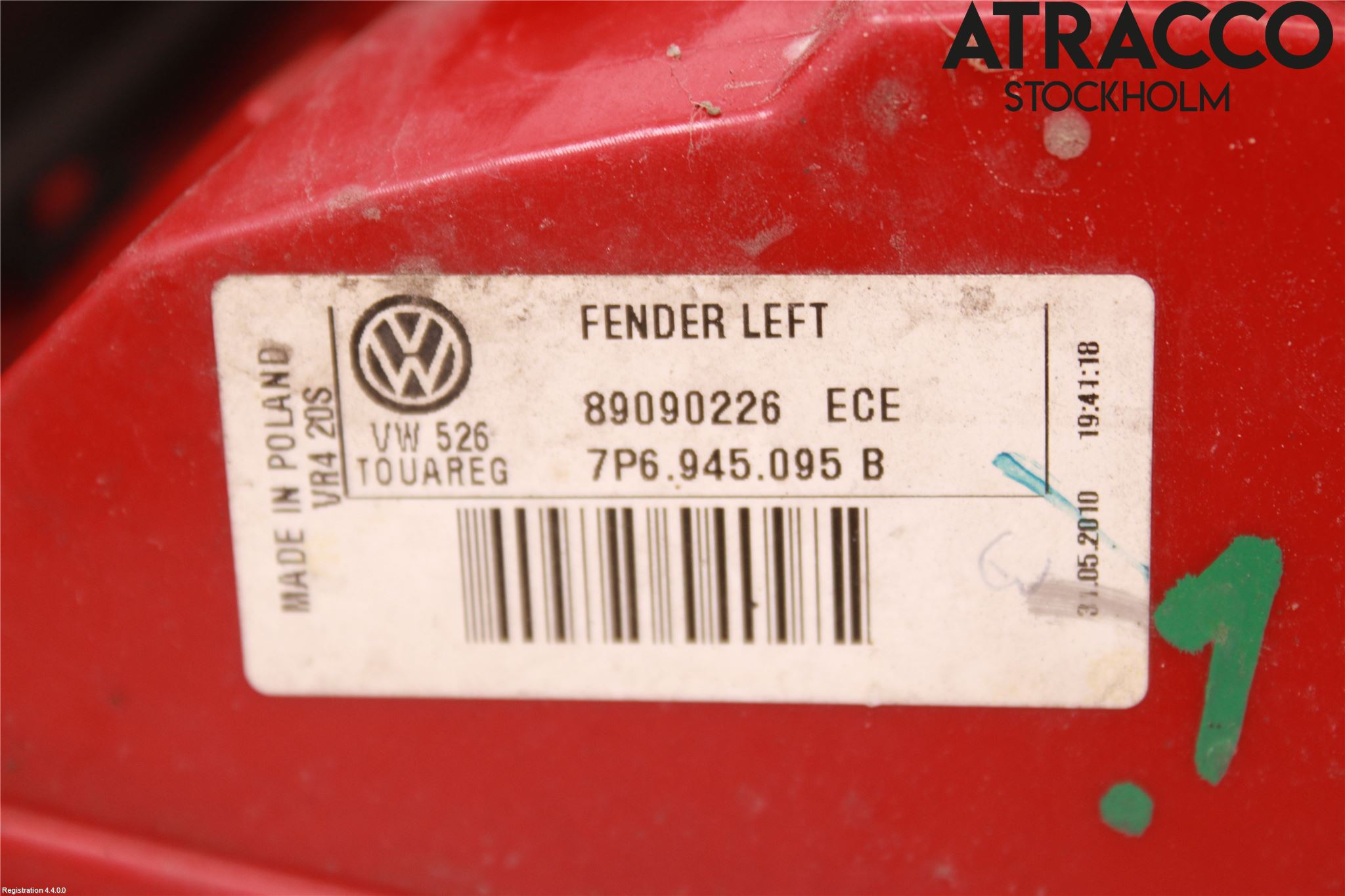 Volkswagen VW TOUAREG 7L 03-10 Bakljus Vänster