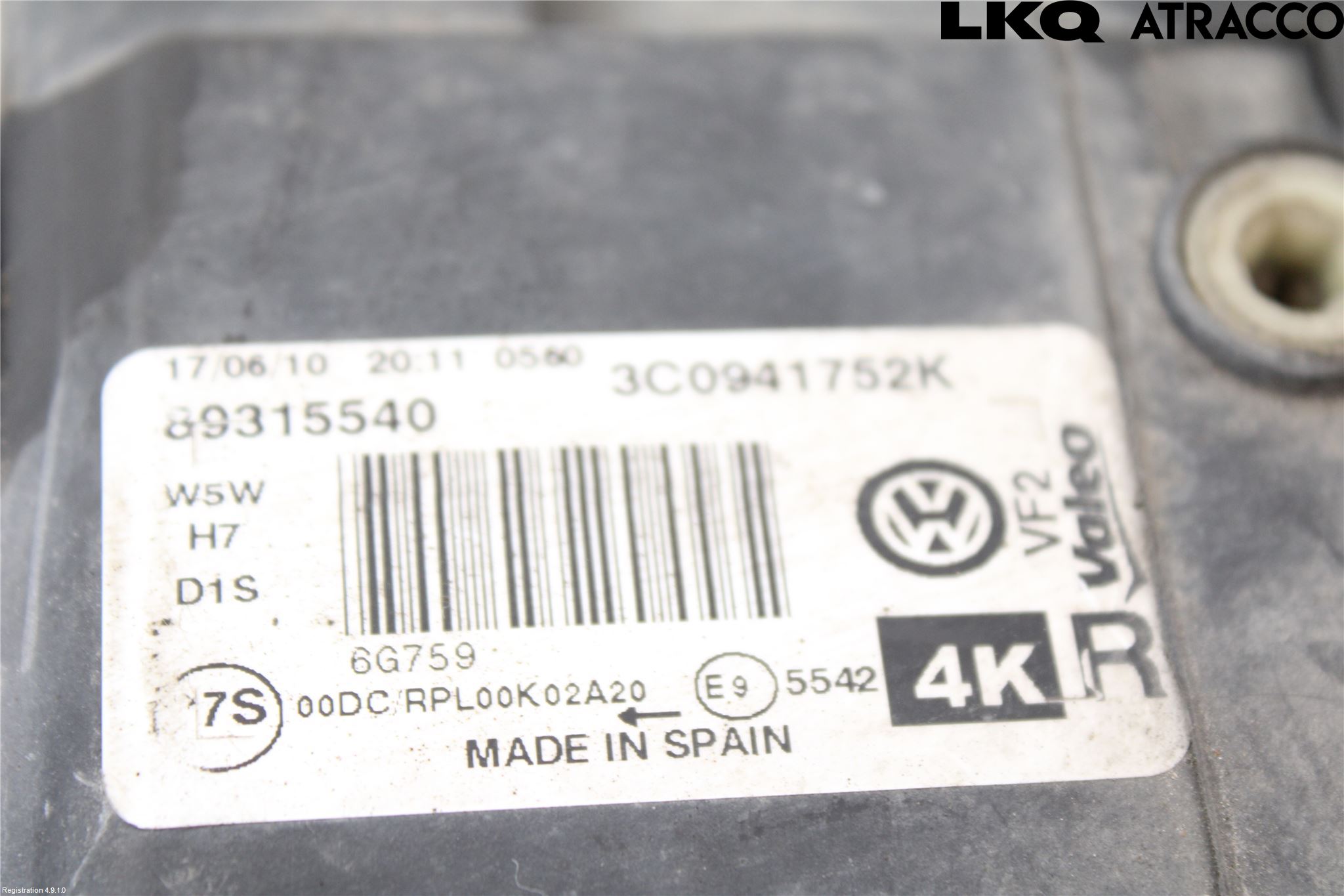 Volkswagen VW PASSAT 05-11 Strålkastare Höger