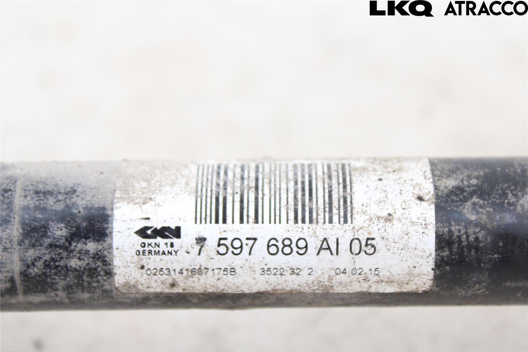 BMW 3 F30/F31/F80 12-19 Drivaxel Bak Vänster