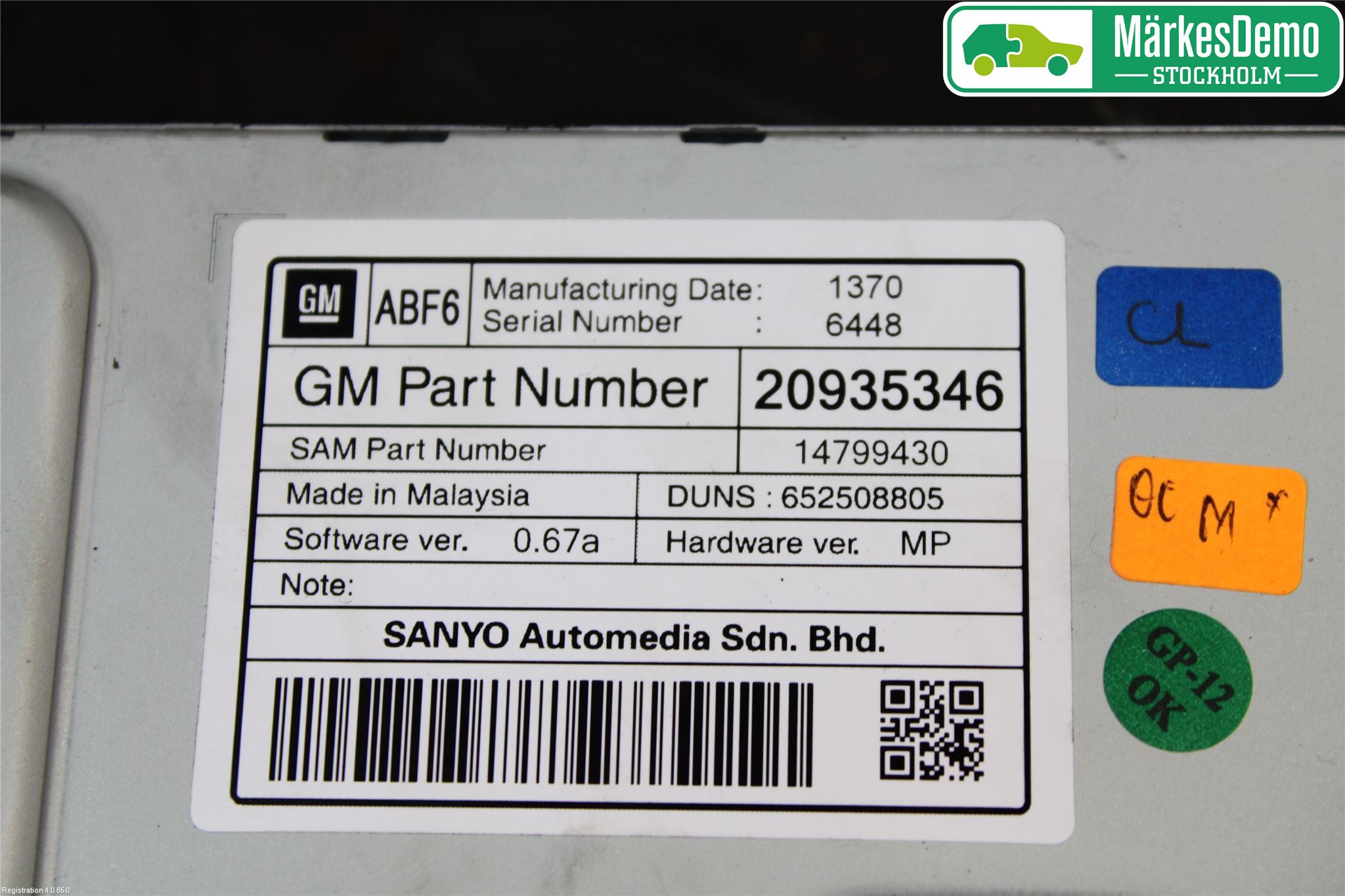Opel INSIGNIA 09-16 Cd Radio - Multimediapanel