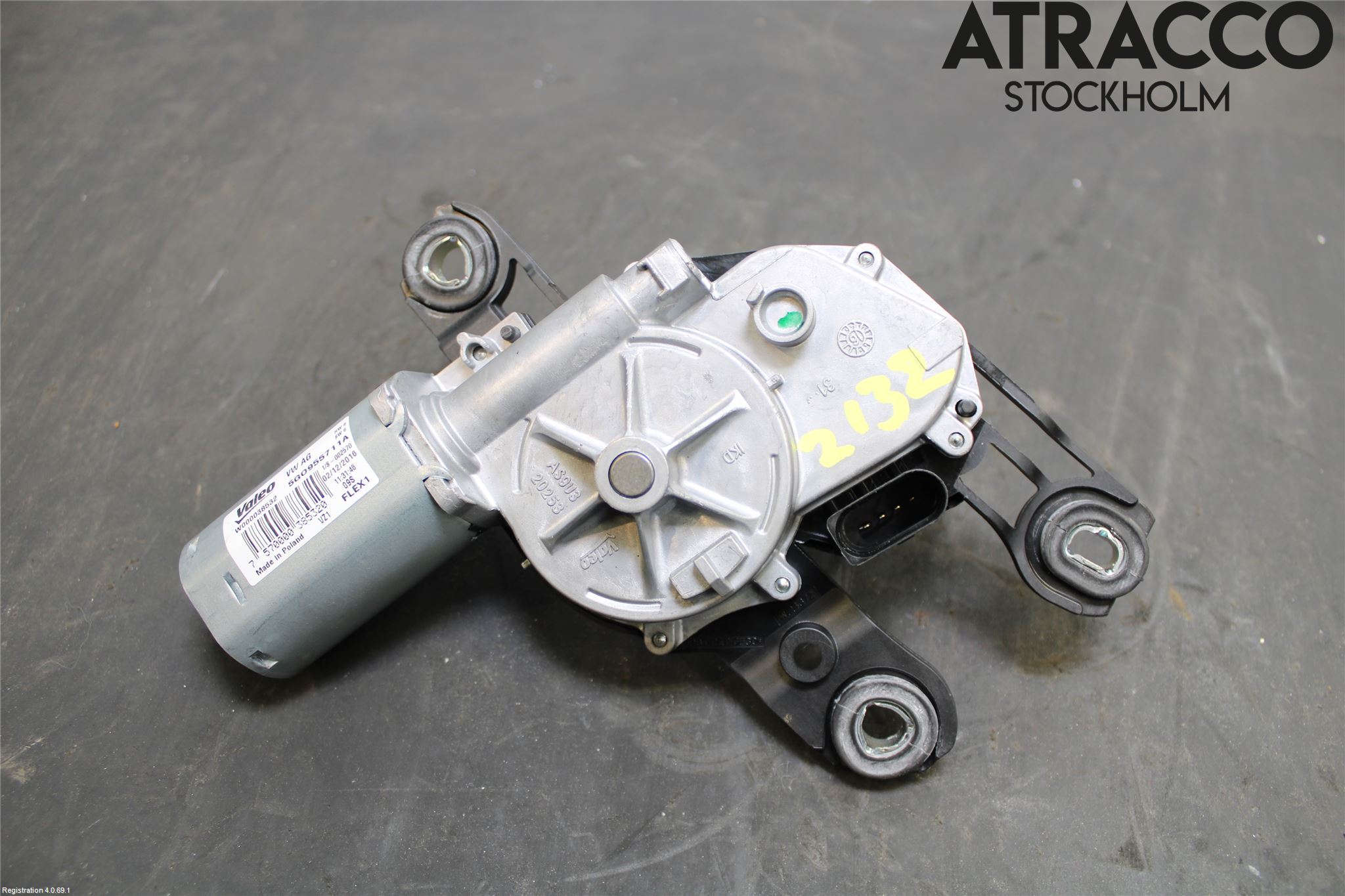Volkswagen VW PASSAT 15-19 Torkarmotor Baklucka