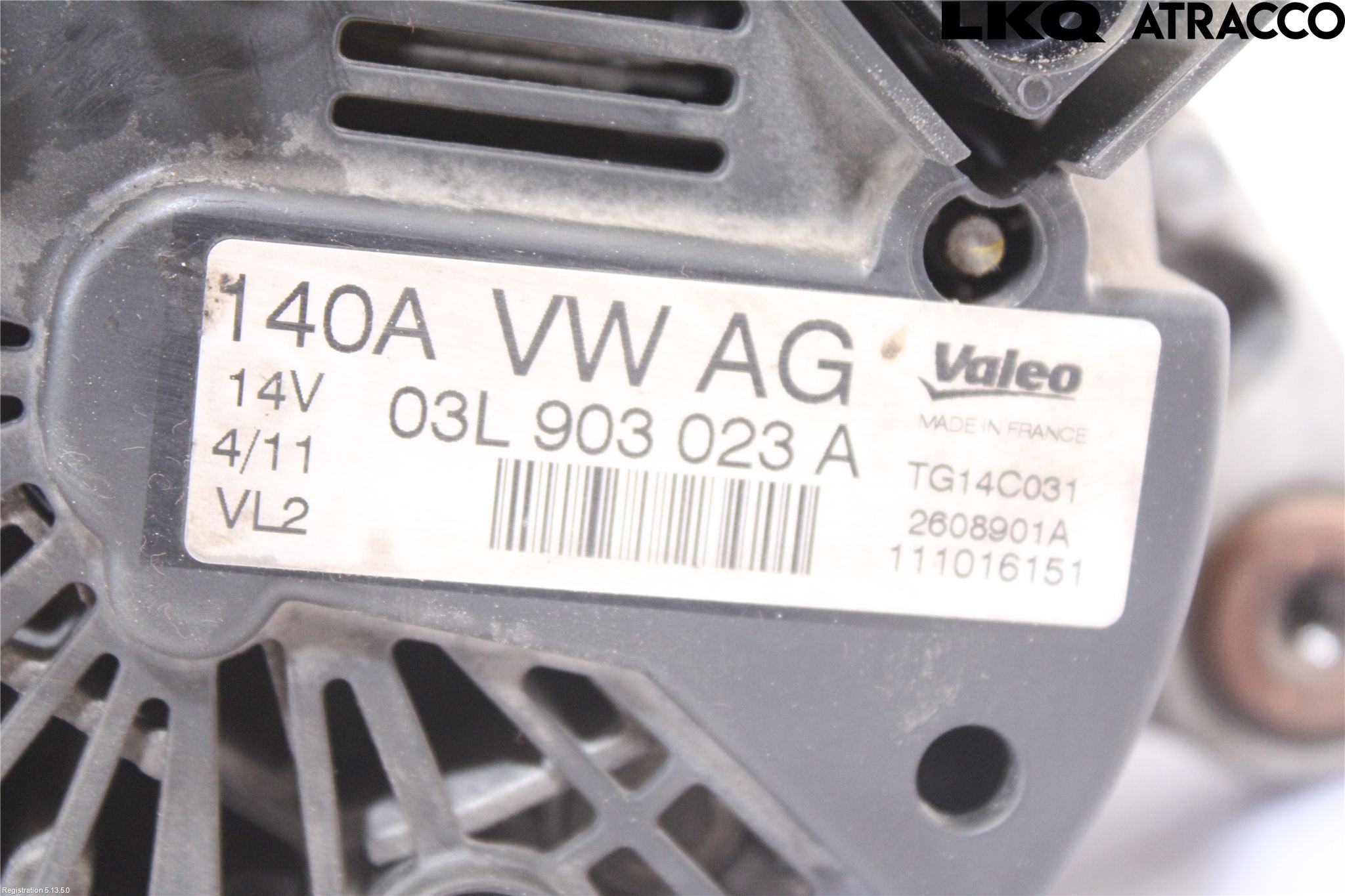 Volkswagen VW GOLF VI 09-13 Generator
