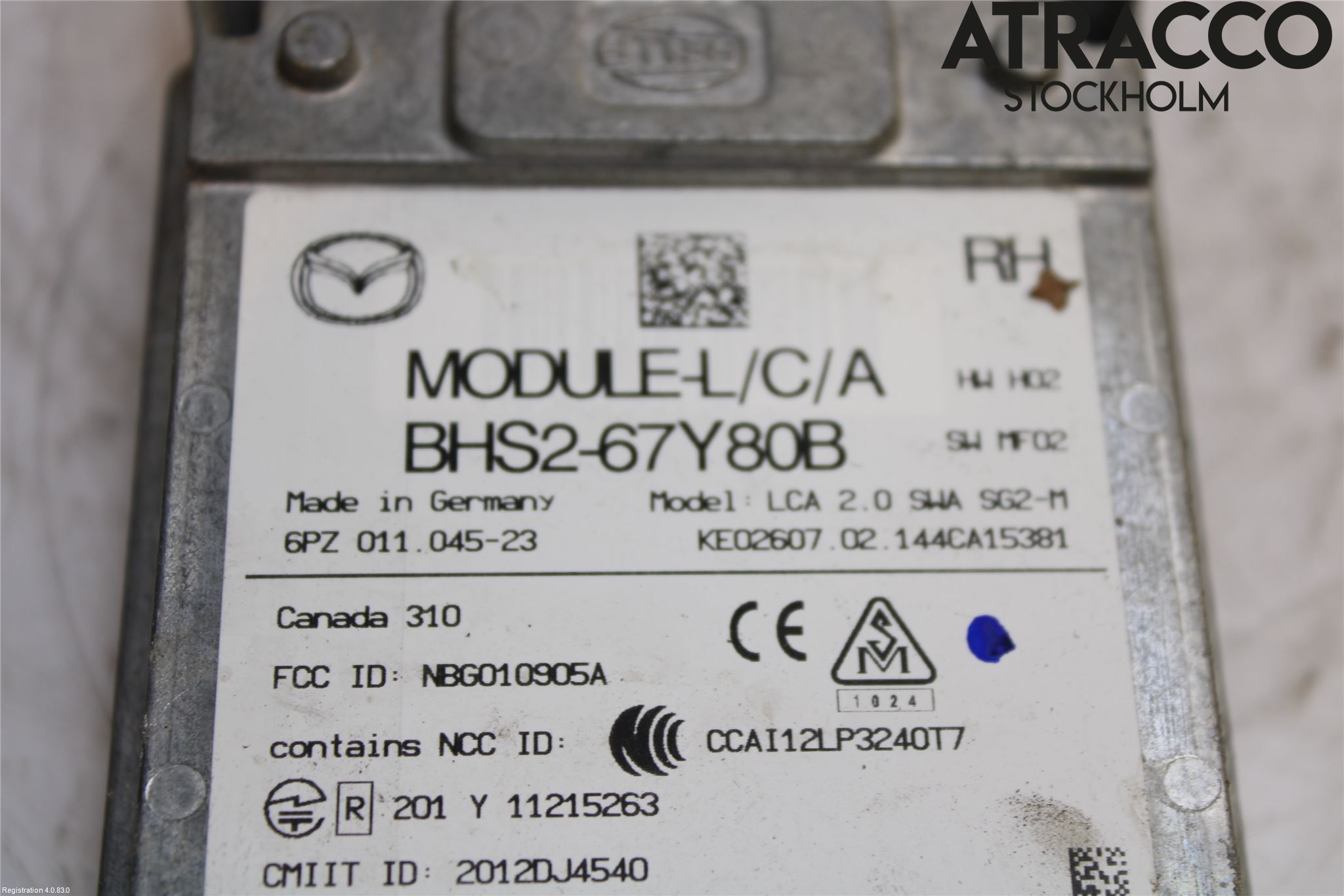 Mazda 3 III 14-19 Sensor Aktivt Kollisionsskydd