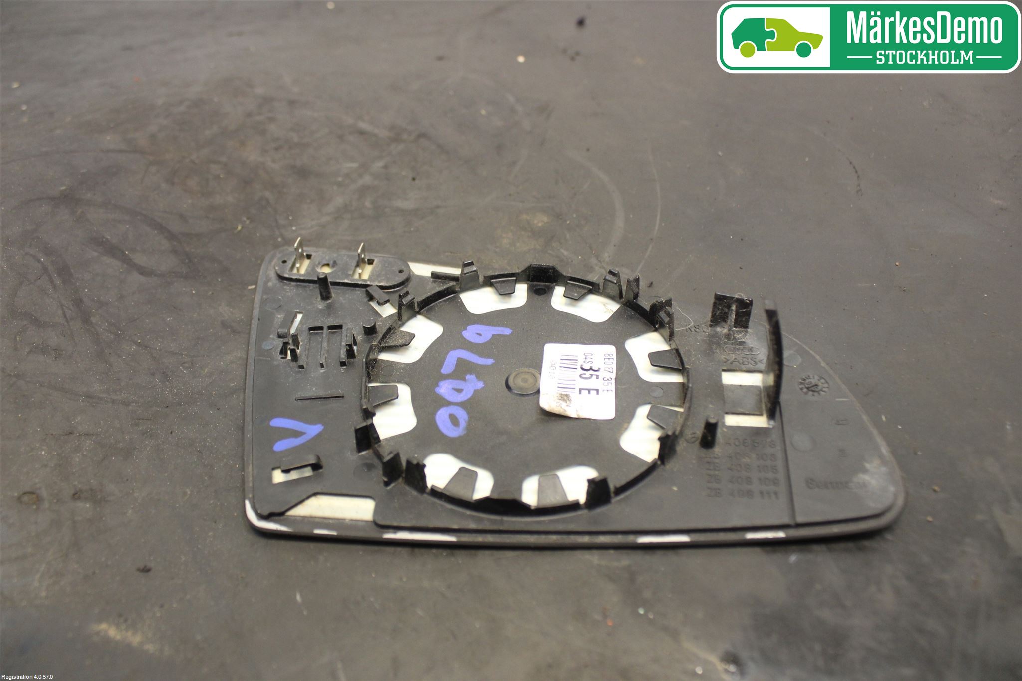 Audi A4/S4 05-07 Spegelglas Vä