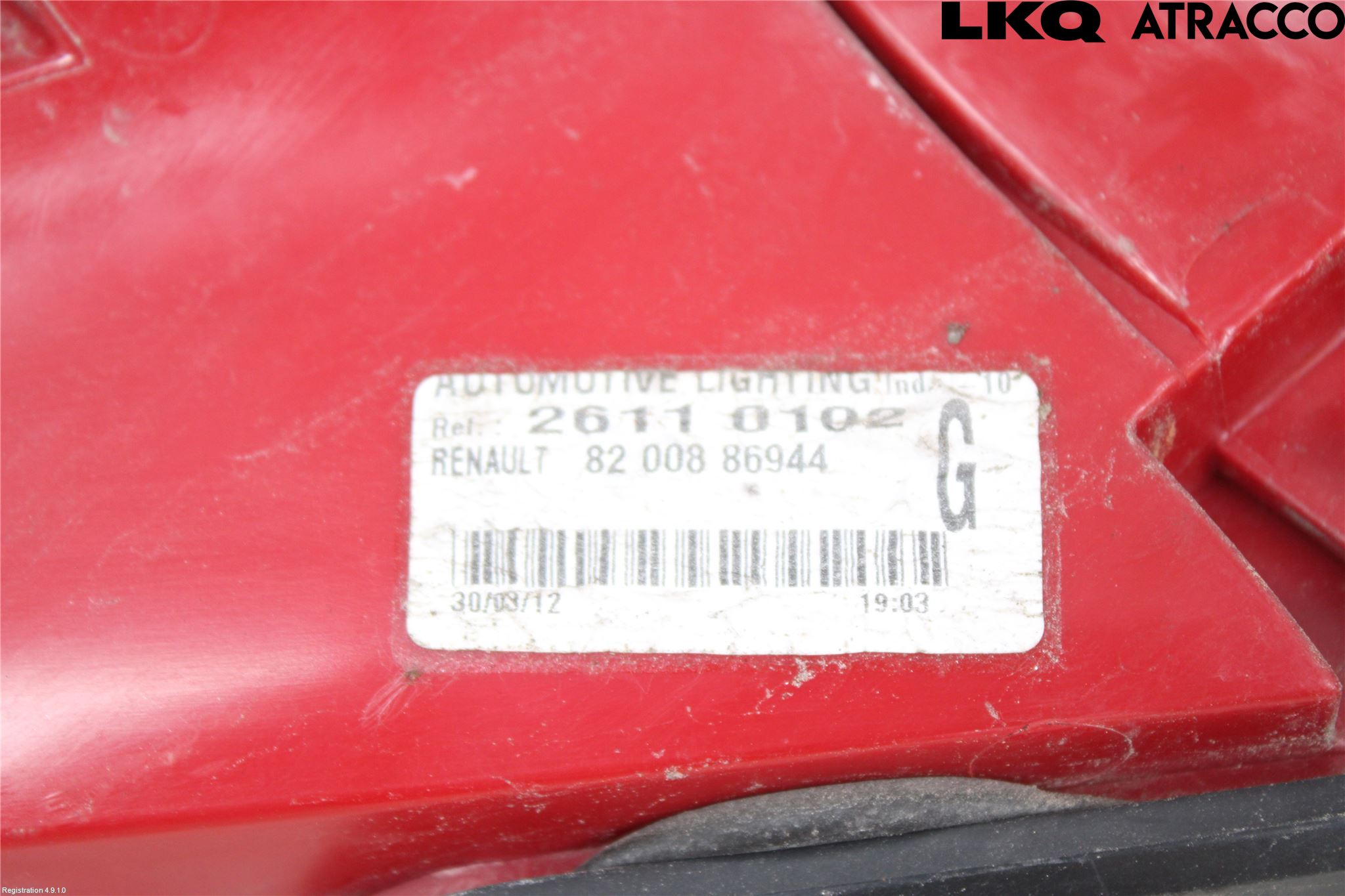 Renault CLIO III  09-12 Bakljus Höger