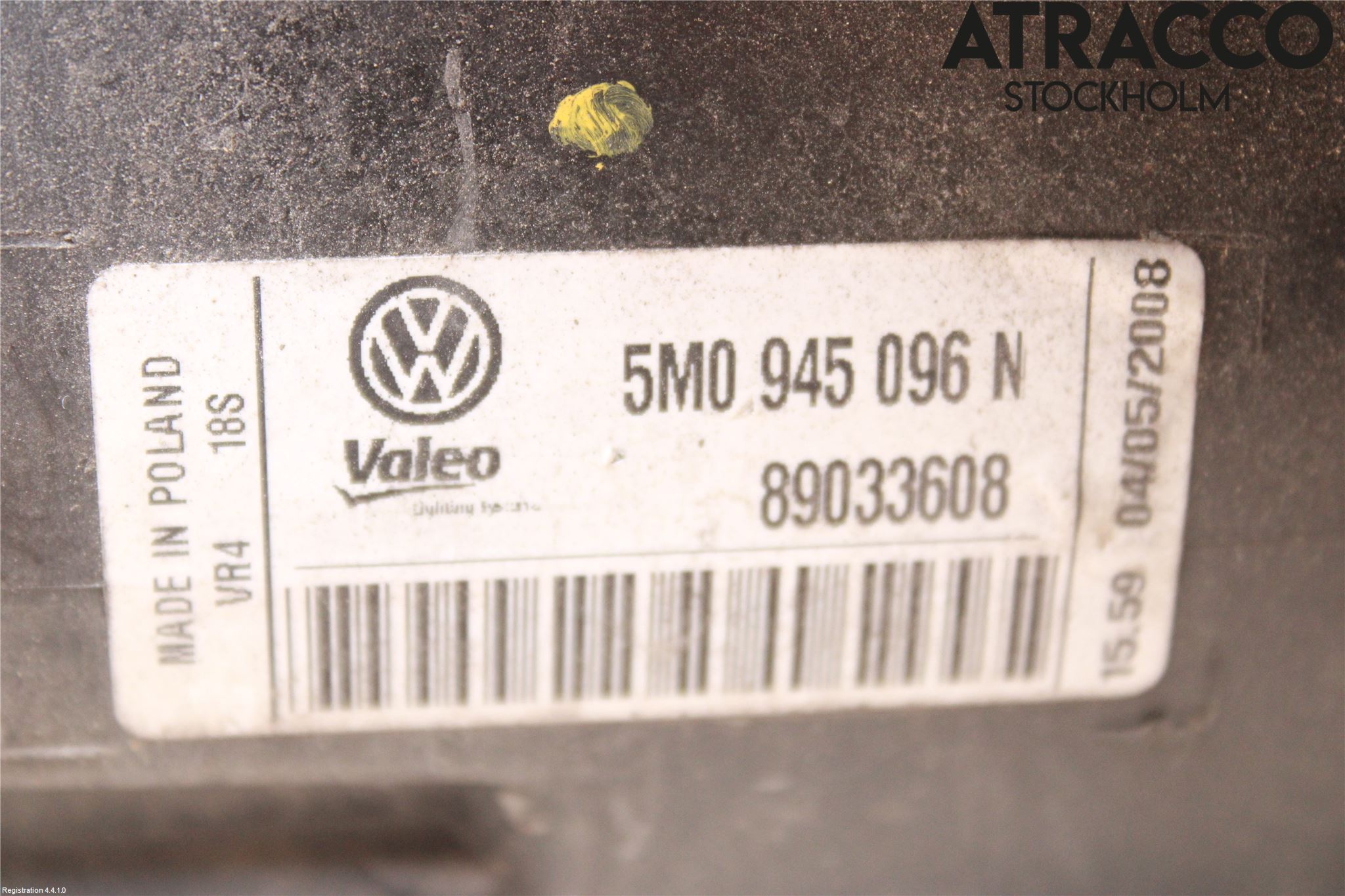 Volkswagen VW GOLF PLUS/CROSS GOLF 04-14 Bakljus Höger