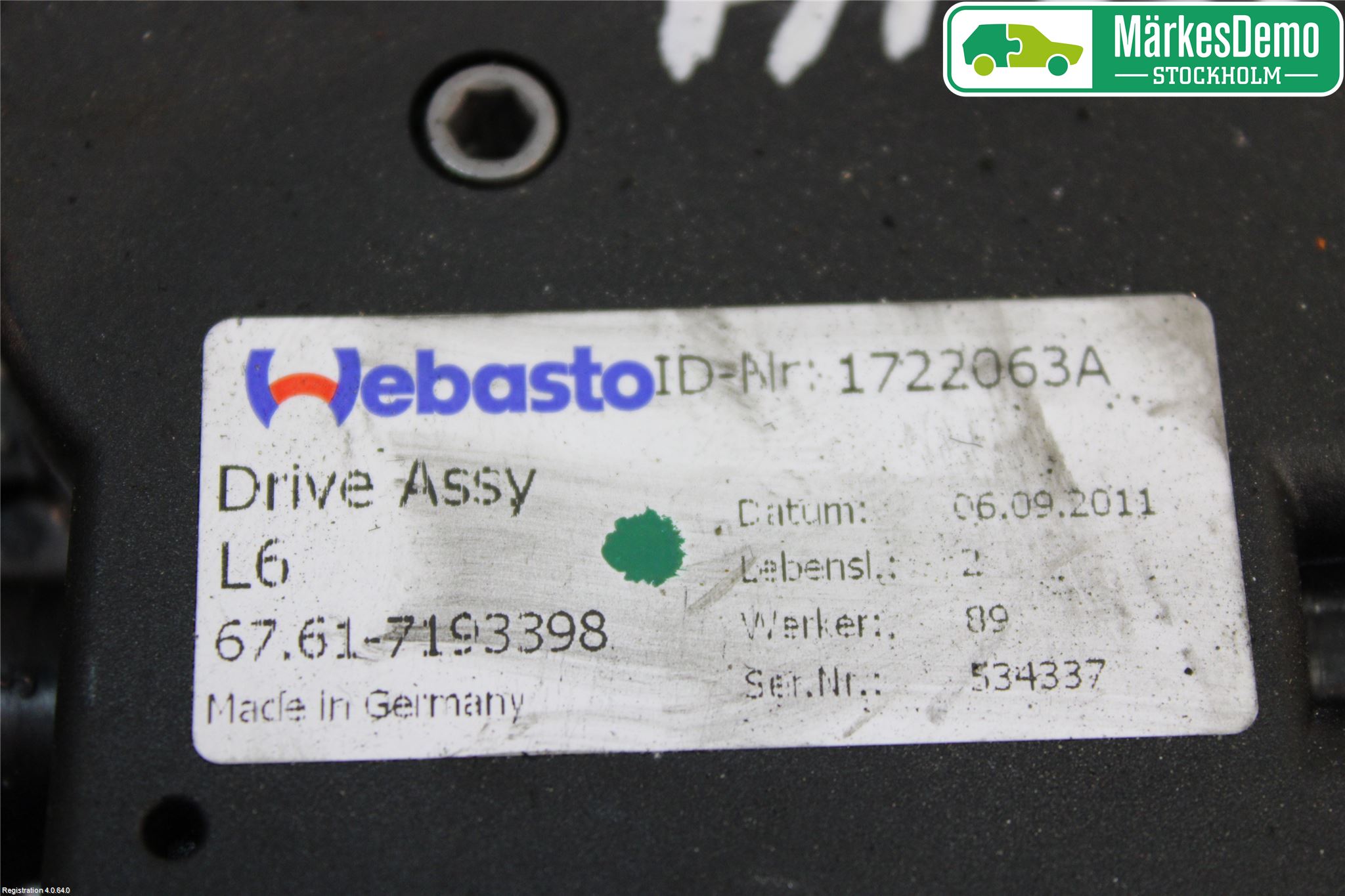 BMW 6 F12/F13 10-18 Taklucksmotor