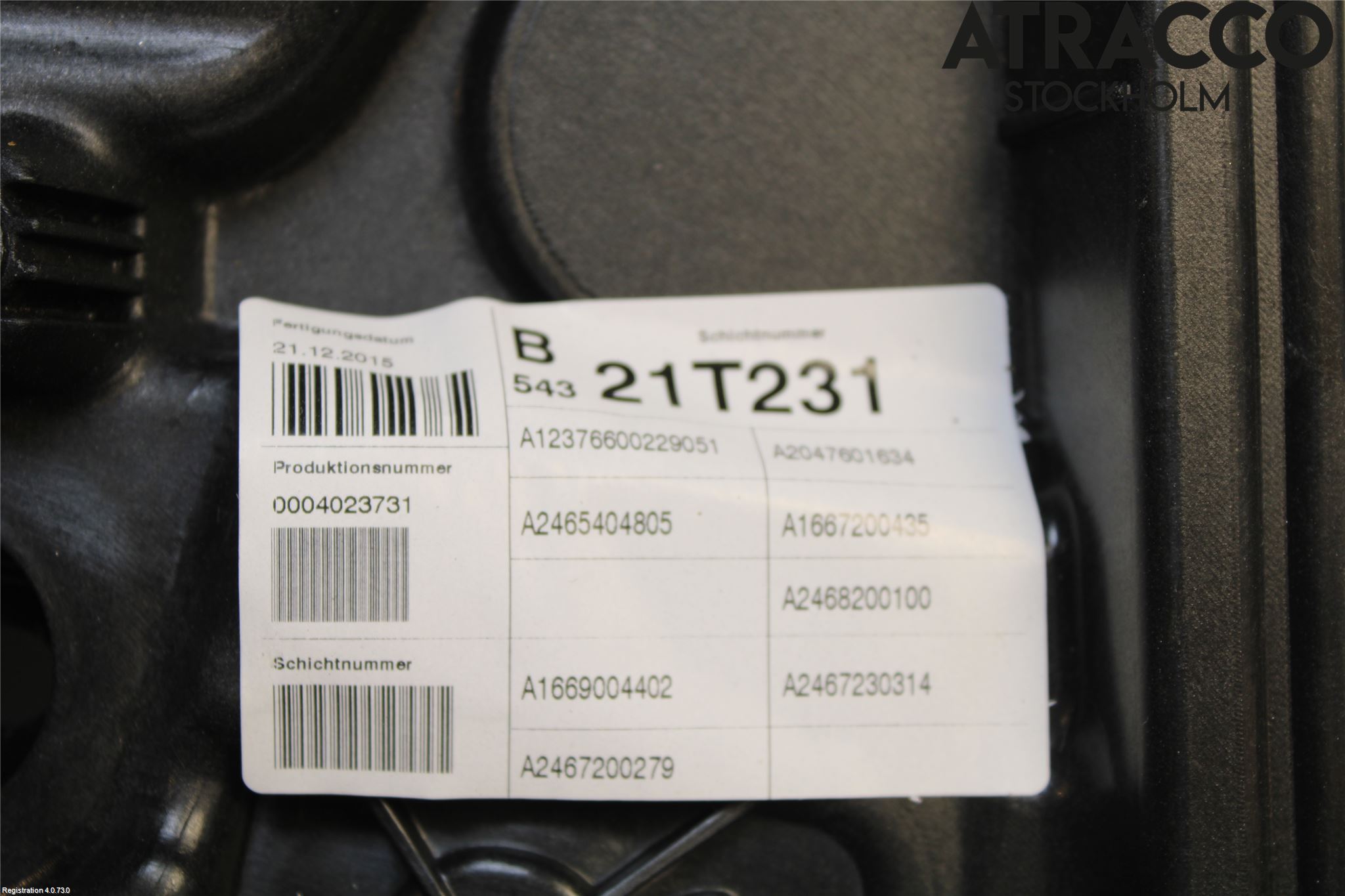 Mercedes-Benz MB B-KLASS (W246/W242) 12-19 Fönsterhiss El Kompl